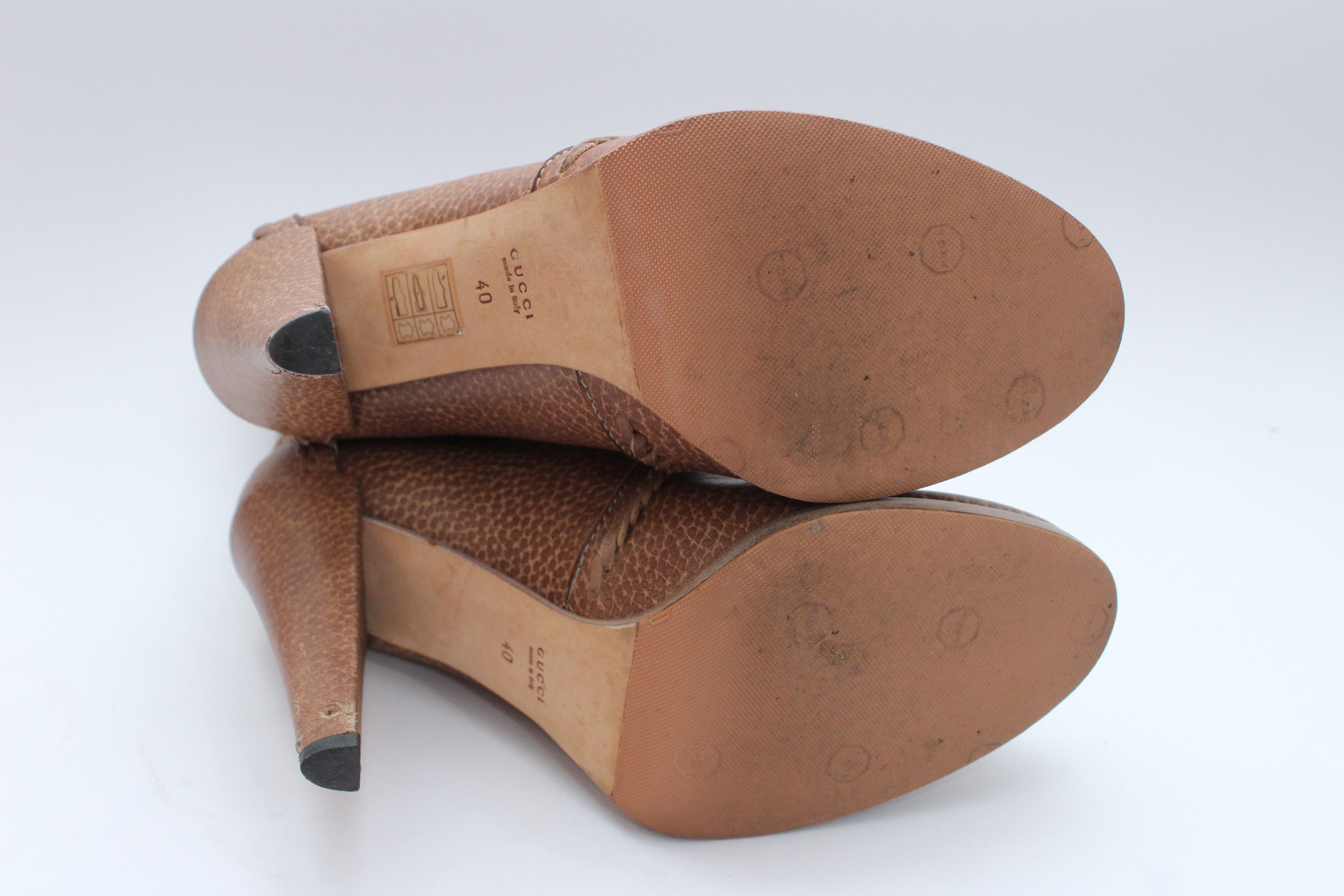 Gucci Gucci Marrakech Brown Leather Heel Boots Size 40 Authentic Size US 10 / IT 40 - 15 Thumbnail