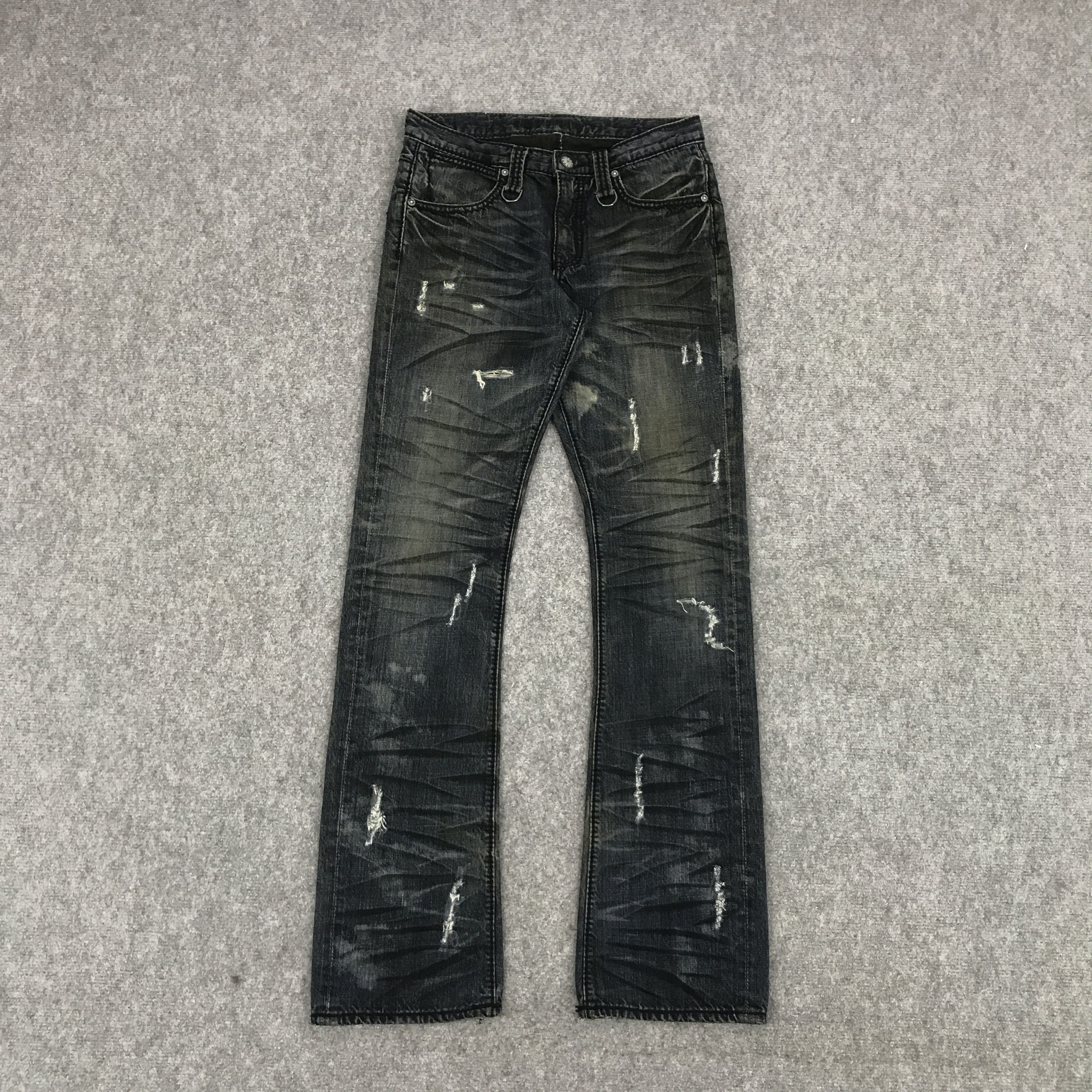 Japanese Brand FLARE JAPANESE BRAND DISTRESSED BOOTCUT JEANS Size US 30 / EU 46 - 1 Thumbnail