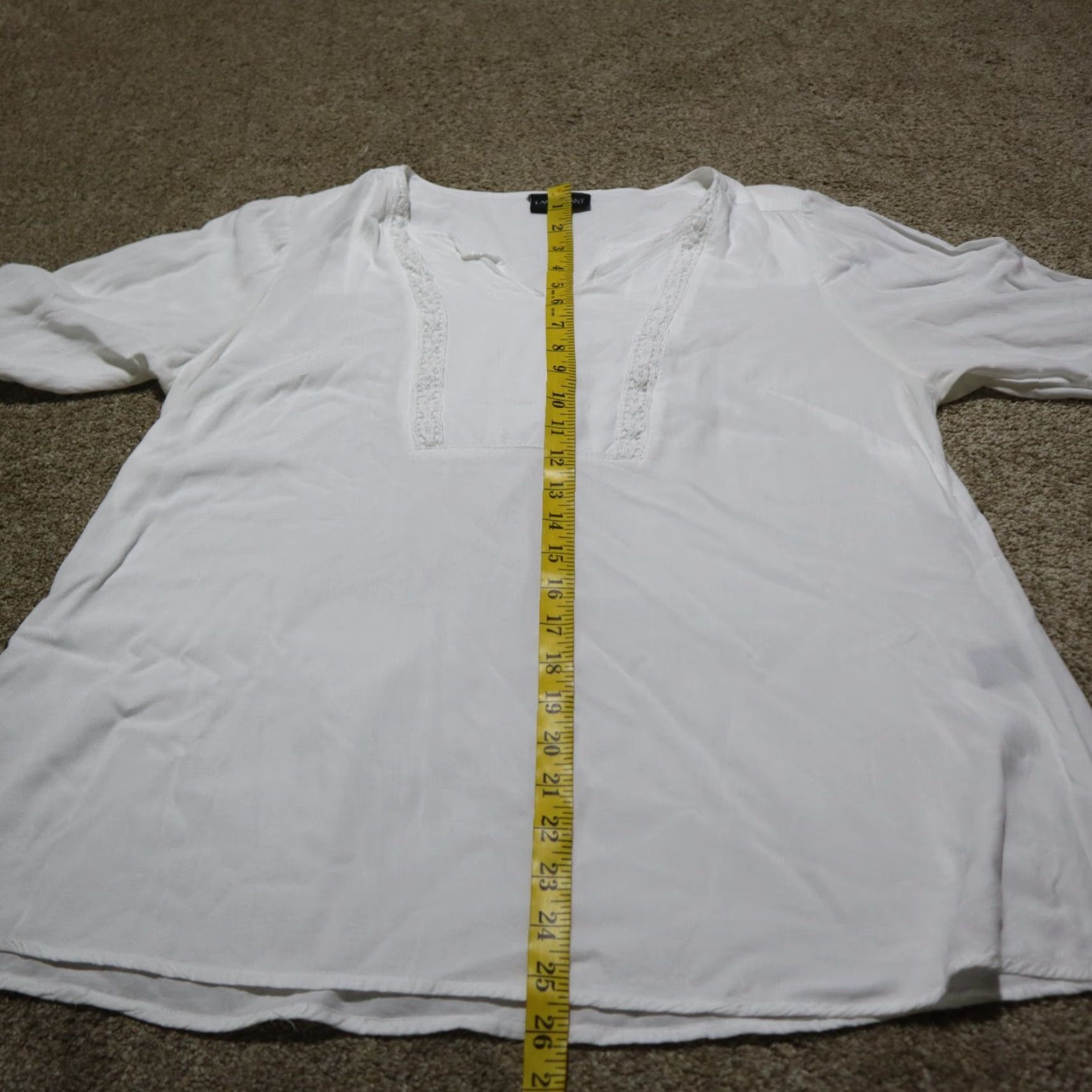 Vintage VINTAGE Lane Bryant Solid White Long Sleeve Blouse Adult Women's Size 14 Basic Mock Neck Size XL / US 12-14 / IT 48-50 - 6 Thumbnail