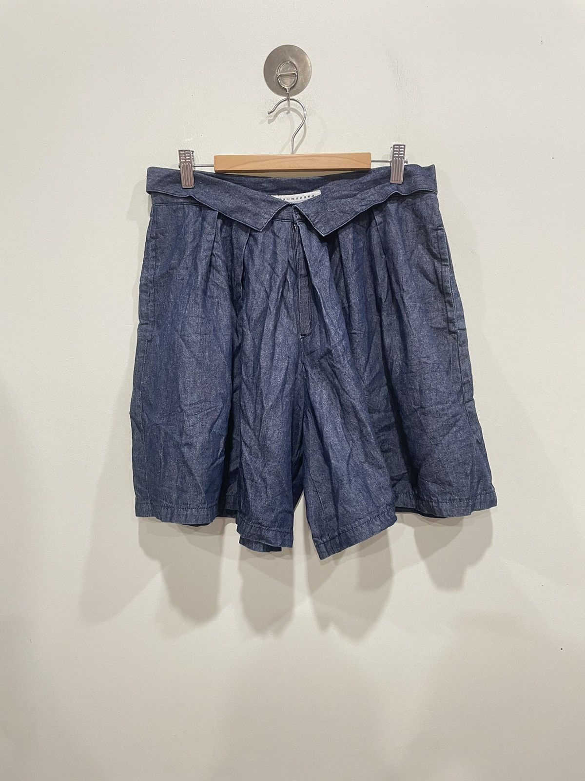 Sunao Kuwahara Sunao Kuwahara Indigo Dye Flared Shorts Size 30" / US 8 / IT 44 - 1 Thumbnail
