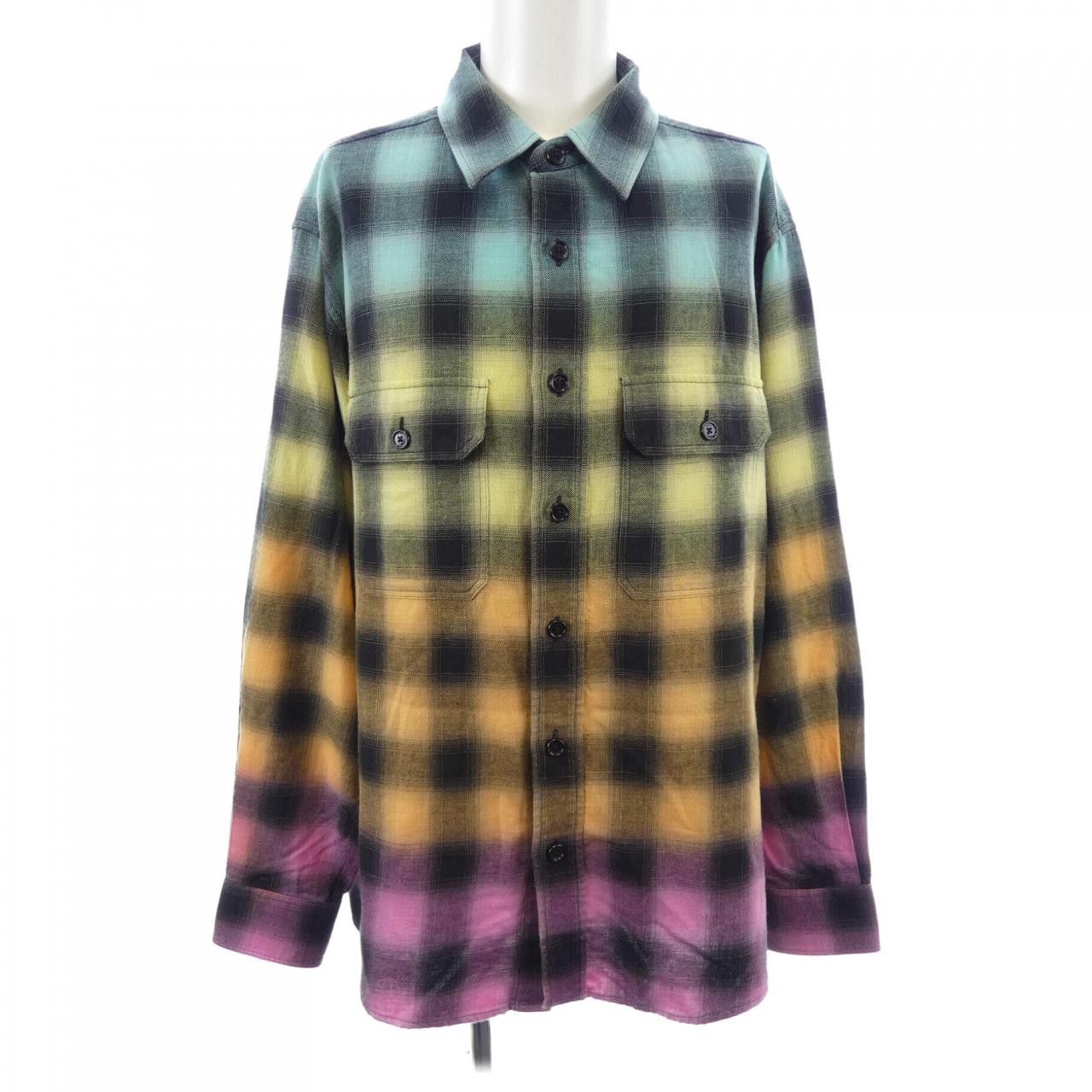 Celine Celine CELINE Check Shirt Textile Dress Shirt 2C574952T DUTY FREE for USA Size ONE SIZE - 1 Thumbnail
