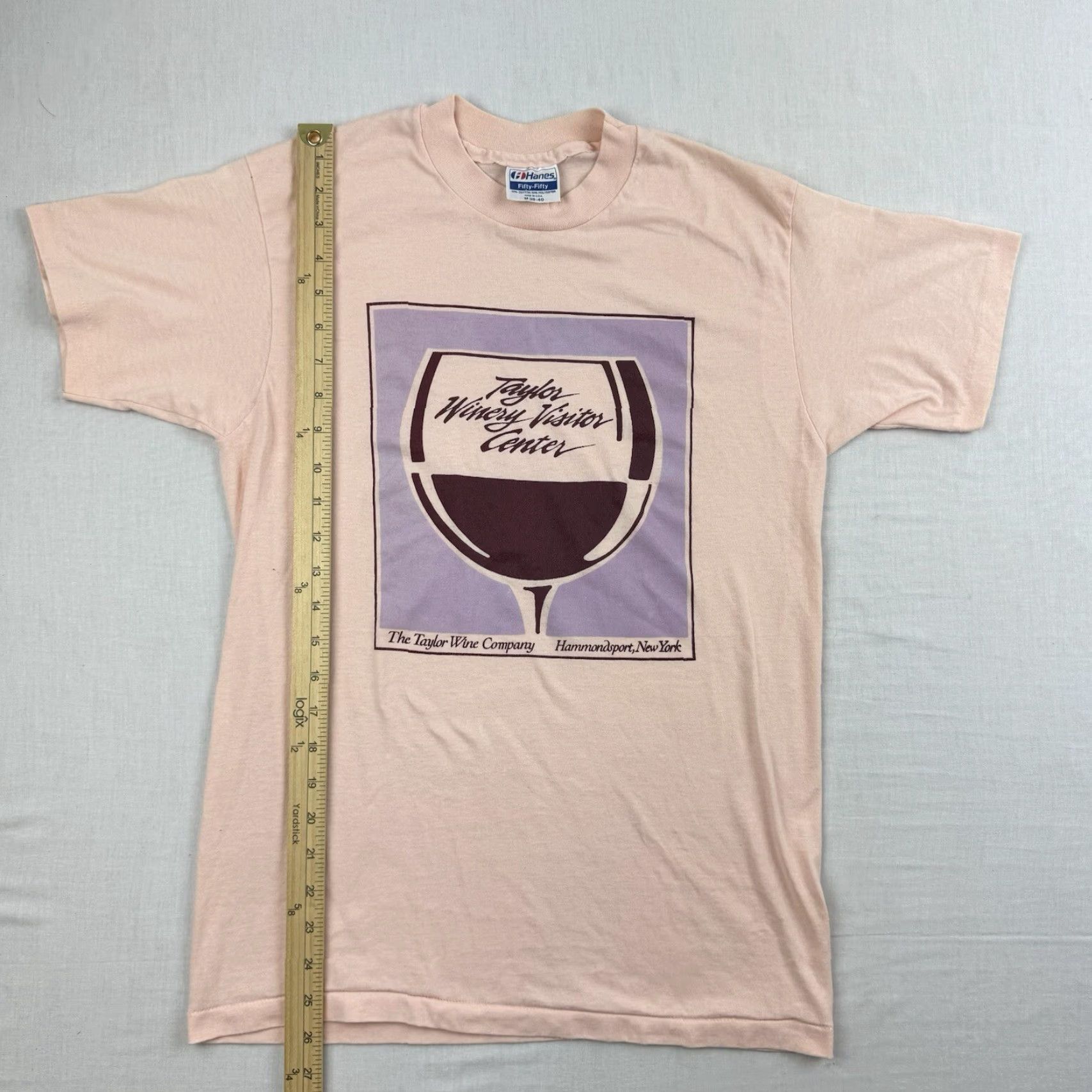 Hanes VINTAGE Hanes T-Shirt Men Adult Medium Pink 80s 90s USA Beverage Coffee Shop Shirt Size US M / EU 48-50 / 2 - 6 Thumbnail