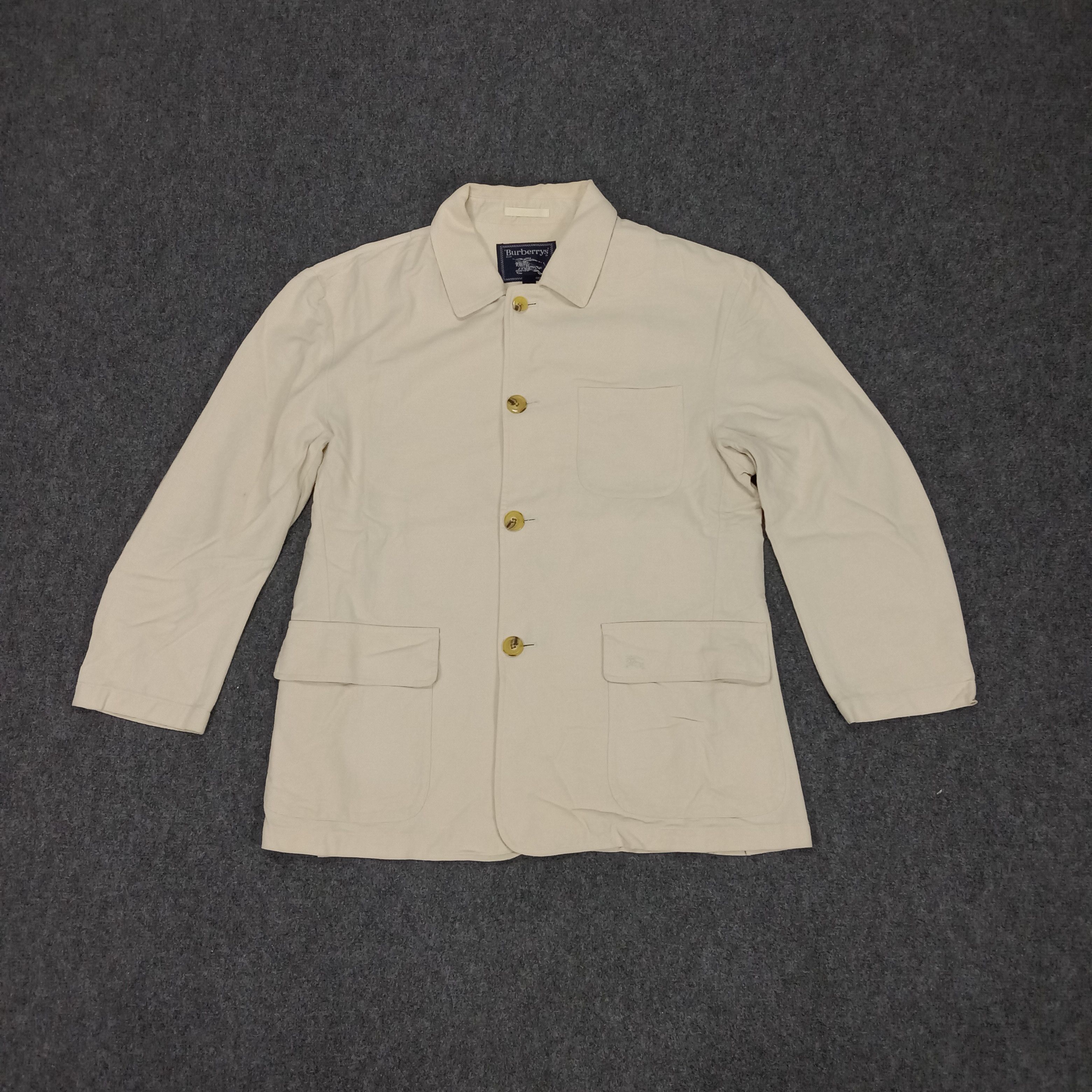 Burberry × Vintage Burberrys London Luxury Brand Button Up Jacket Size US M / EU 48-50 / 2 - 1 Thumbnail