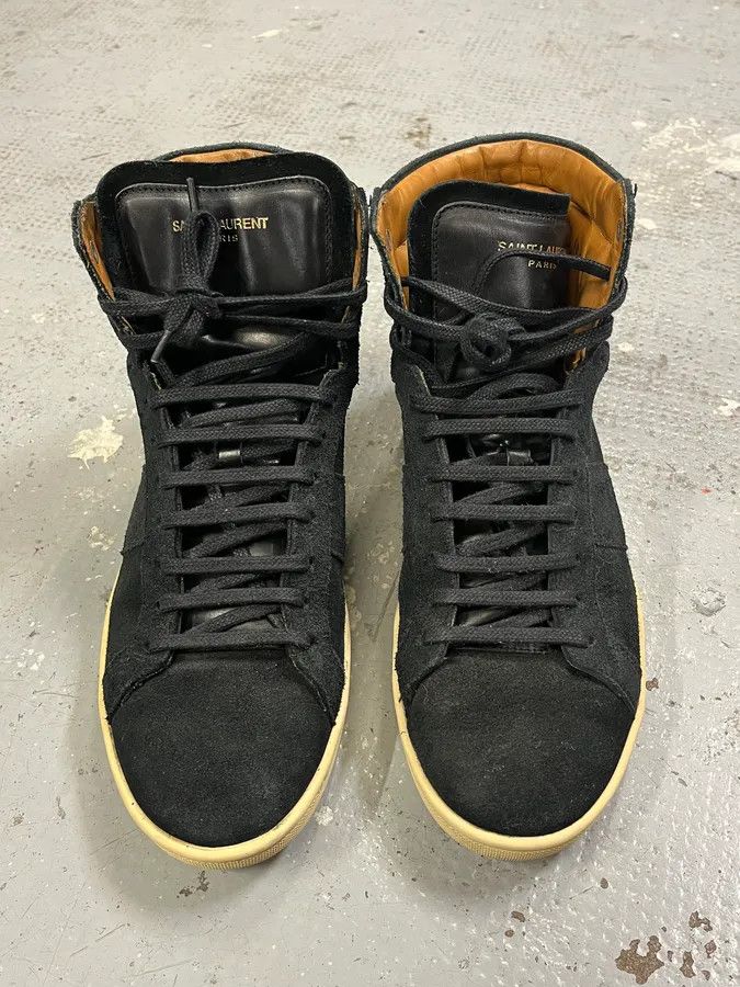 Saint Laurent Paris Saint Laurent Paris SL18H High Black Sneakers by Hedi Slimane Size US 7.5 / EU 40-41 - 2 Thumbnail
