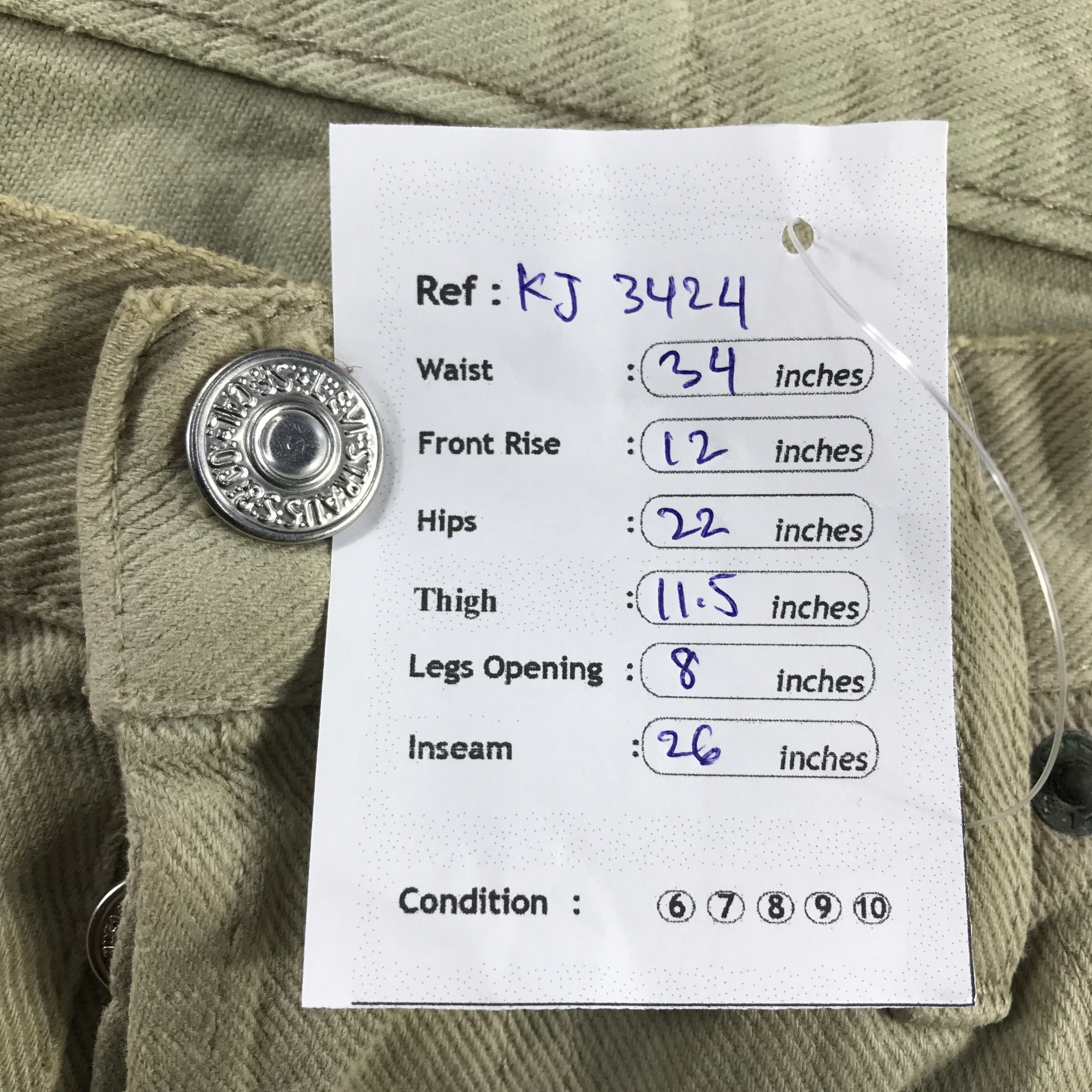 Levi's Vintage 90's Levis 501 Denim Jeans KJ3424 Size US 34 / EU 50 - 15 Thumbnail