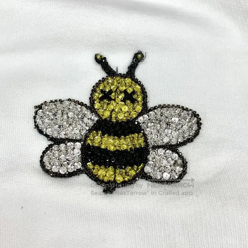 Dior Dior Women's White Cotton Sweatshirt with Bee . Size L / US 10 / IT 46 - 5 Thumbnail