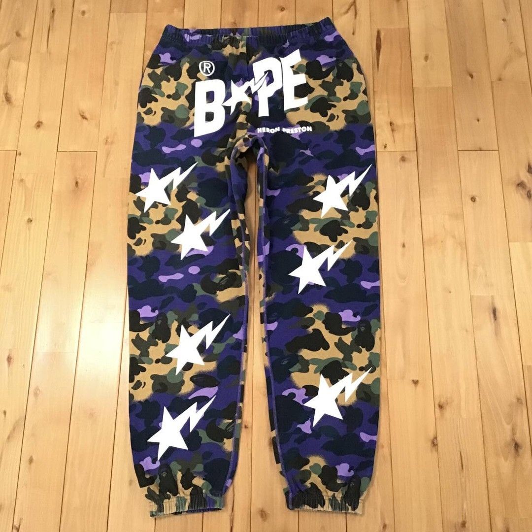 Bape × Heron Preston HERON PRESTON BAPE camo sweat pants BAPE STA APE ★size XL Size US 36 / EU 52 - 1 Thumbnail