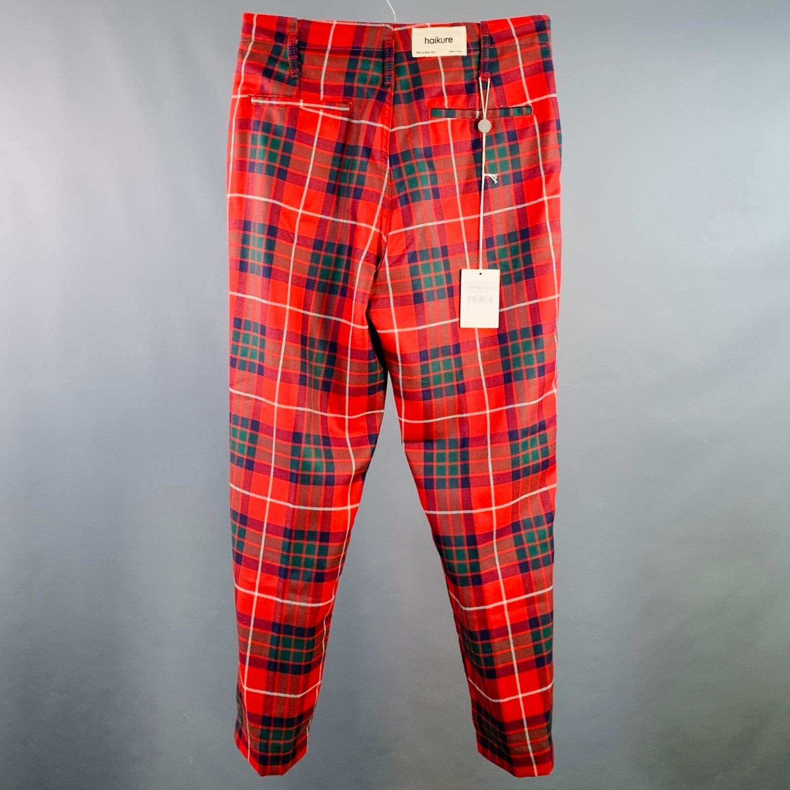 Haikure HAIKURE Louisiana Multi Color Plaid Pleated Zip Dress Pants Size US 28 / EU 44 - 2 Thumbnail
