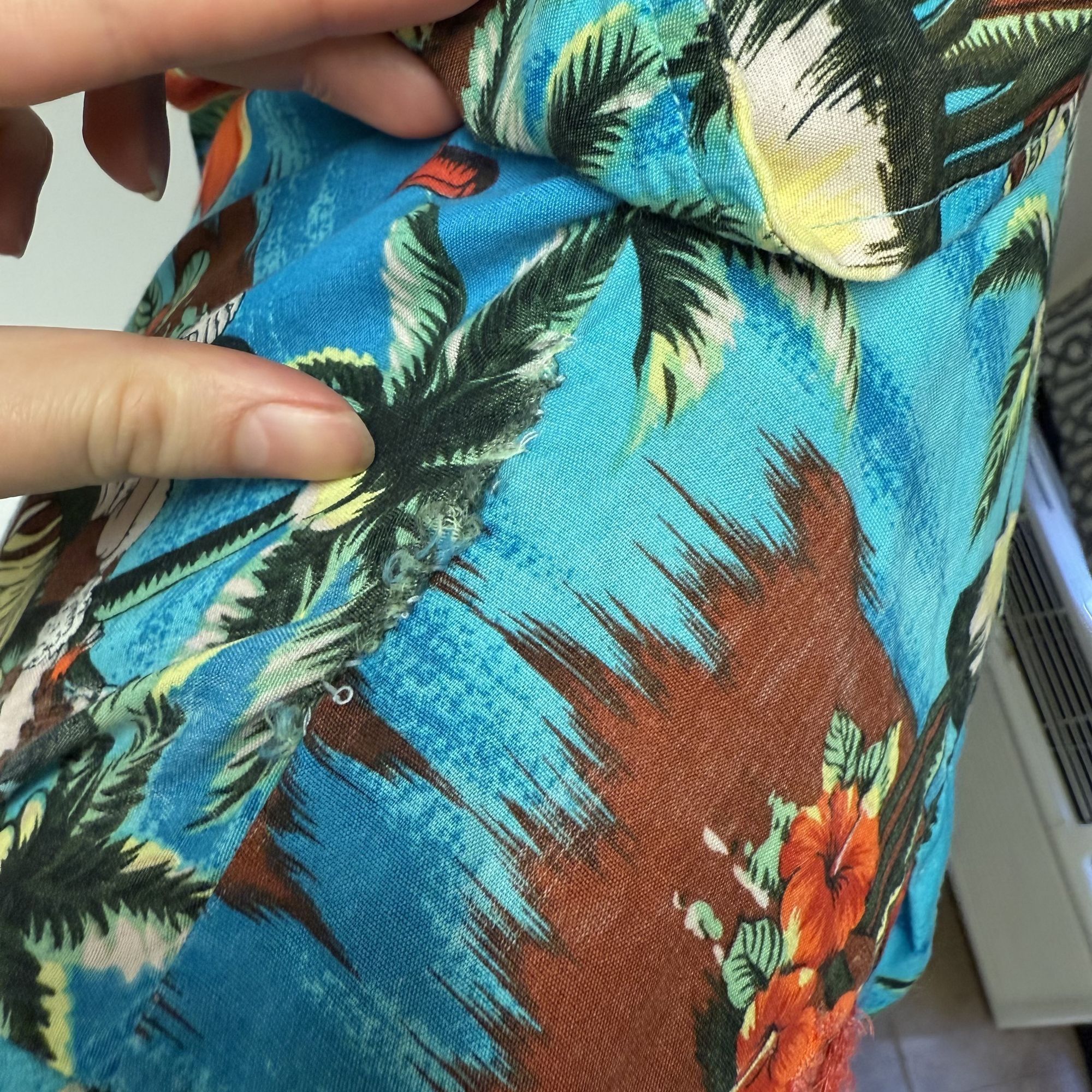 Other 2 pc LOT Vtg Wedding FIGHTING SAVAGES Floral Hawaiian Shirts Size US S / EU 44-46 / 1 - 19 Thumbnail