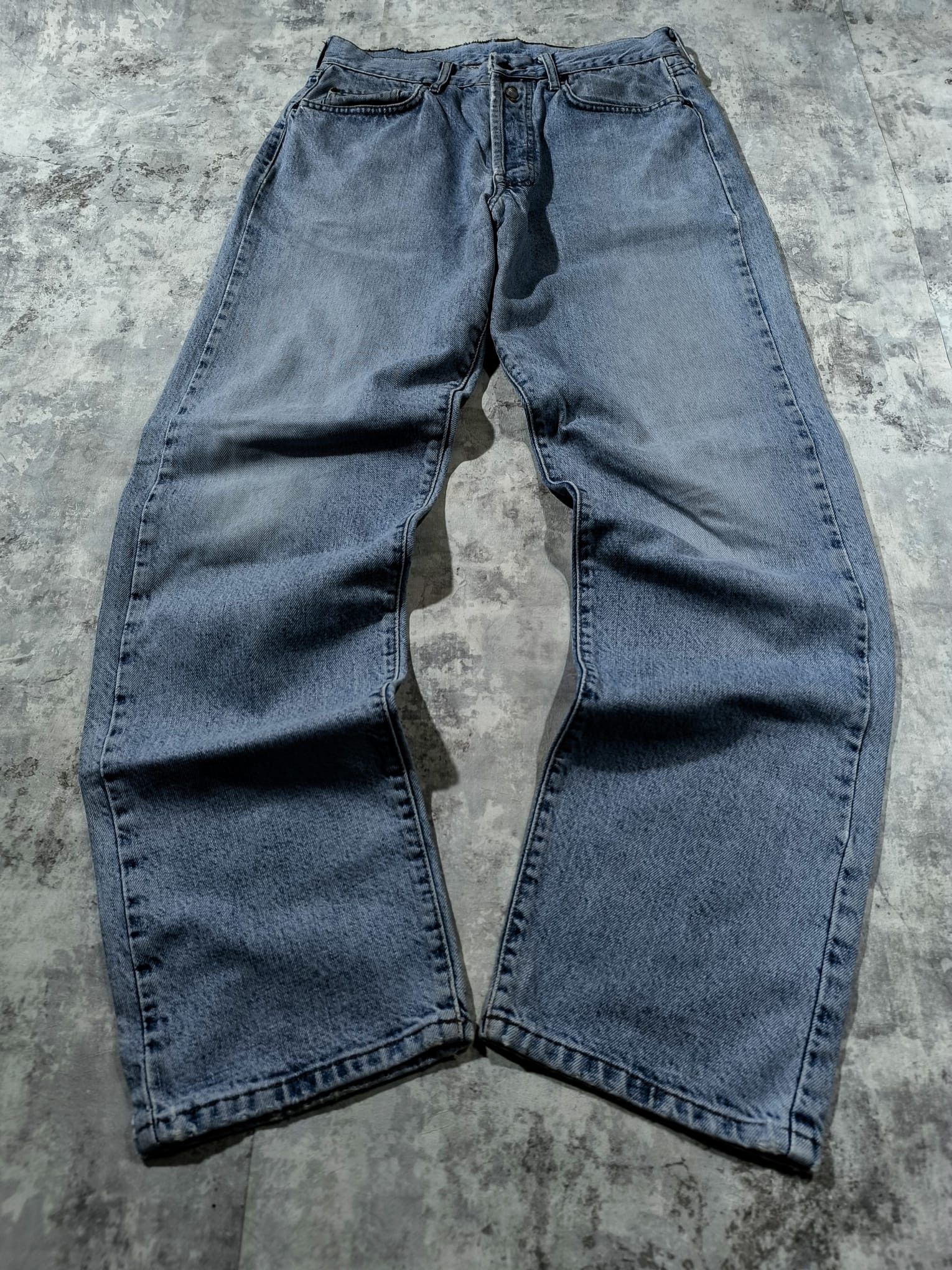 Vintage Vintage 90s Replay Italy Baby Blue Distressed Faded Jeans Size US 31 - 1 Thumbnail