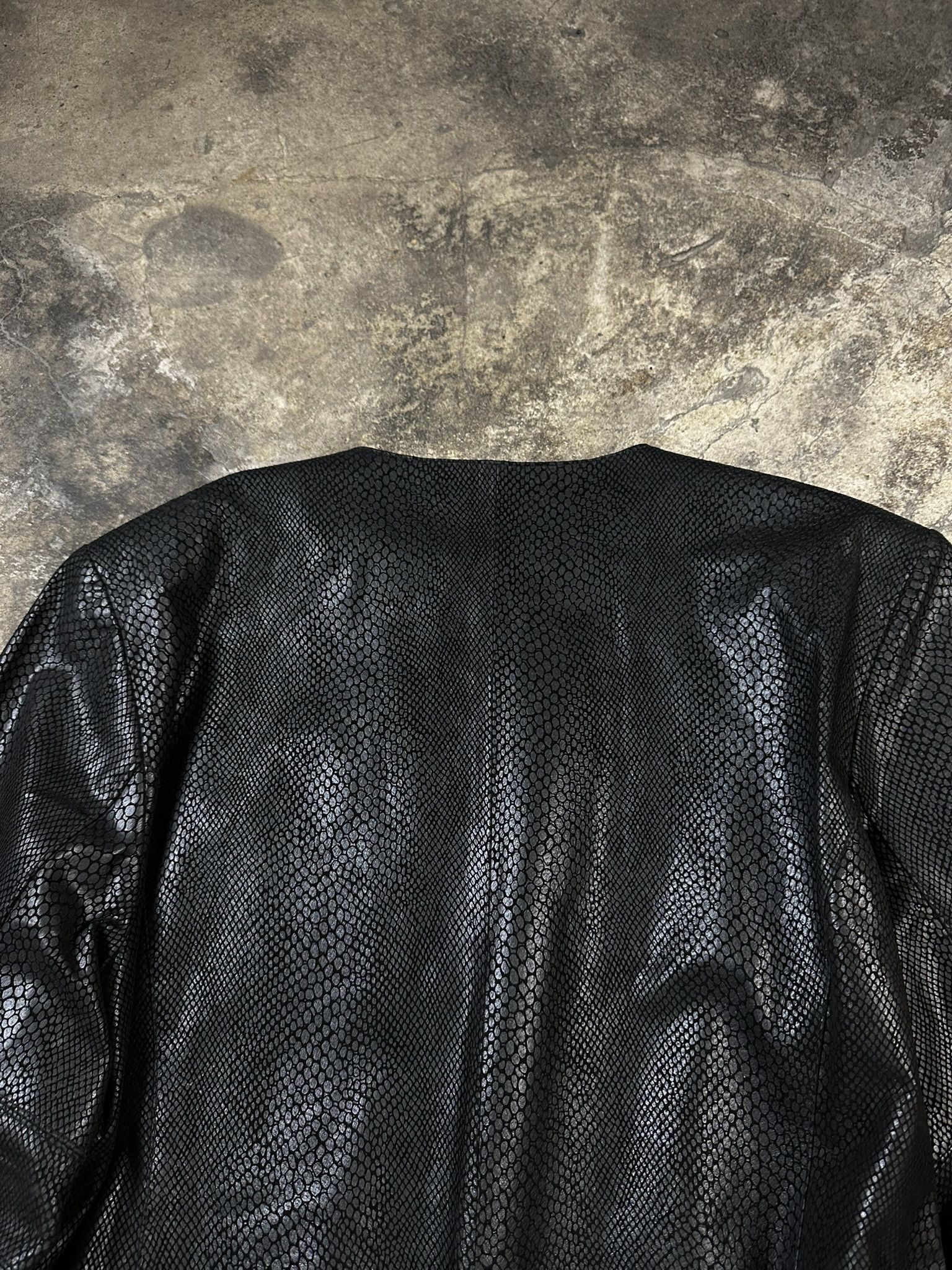 Vintage Vintage Snakeskin Leather Bomber Biker Snake Jacket Size US M / EU 48-50 / 2 - 6 Thumbnail