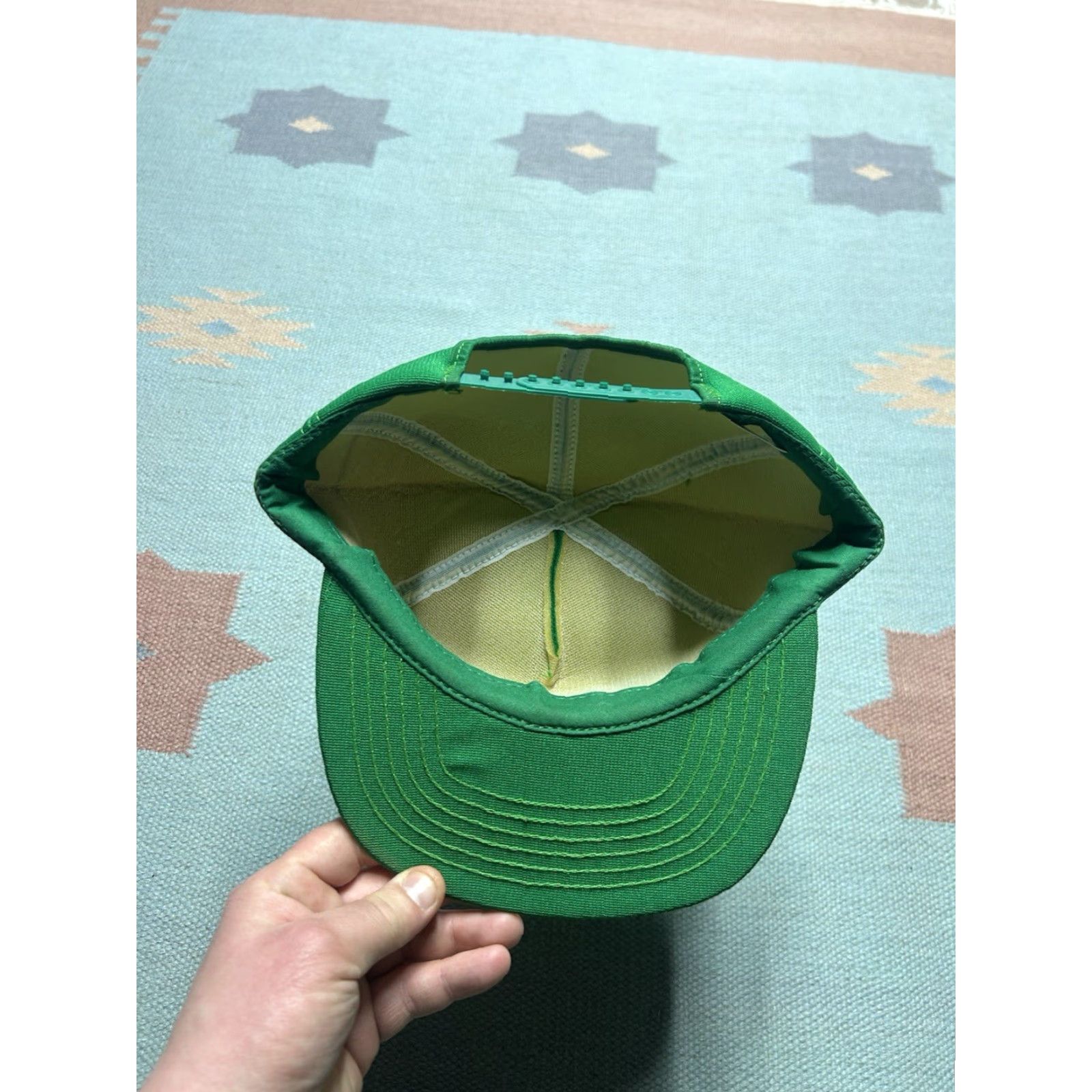 Vintage VINTAGE Auburn Snapback Hat Cap Ittner Bean & Grain Michigan Farm Green USA Adjustable Men Size ONE SIZE - 5 Thumbnail