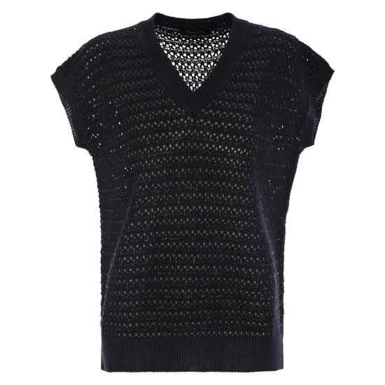 Fabiana Filippi FABIANA FILIPPI Women Sweater MAD275F572 BLACK Size XS / US 0-2 / IT 36-38 - 1 Thumbnail