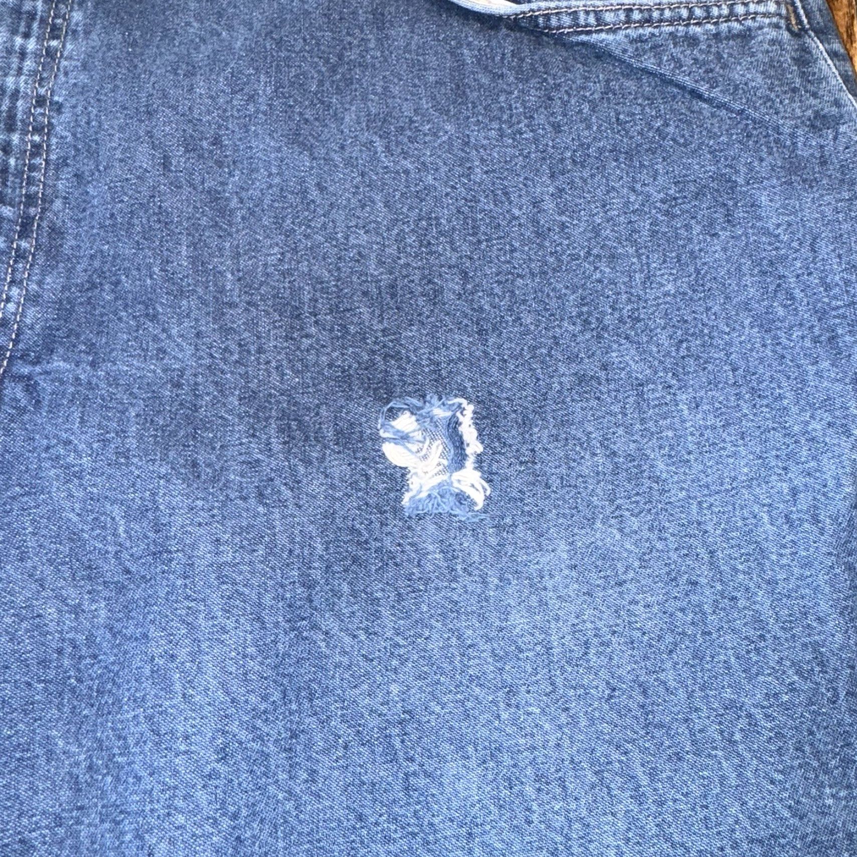 Carhartt VINTAGE Carhartt Jeans Mens 44x30 FR Flame Resistant Distressed Paint USA 90s Grunge Denim Blue 5-Pocket Relaxed Straight Jeans Mens Size US 44 / EU 60 - 5 Thumbnail