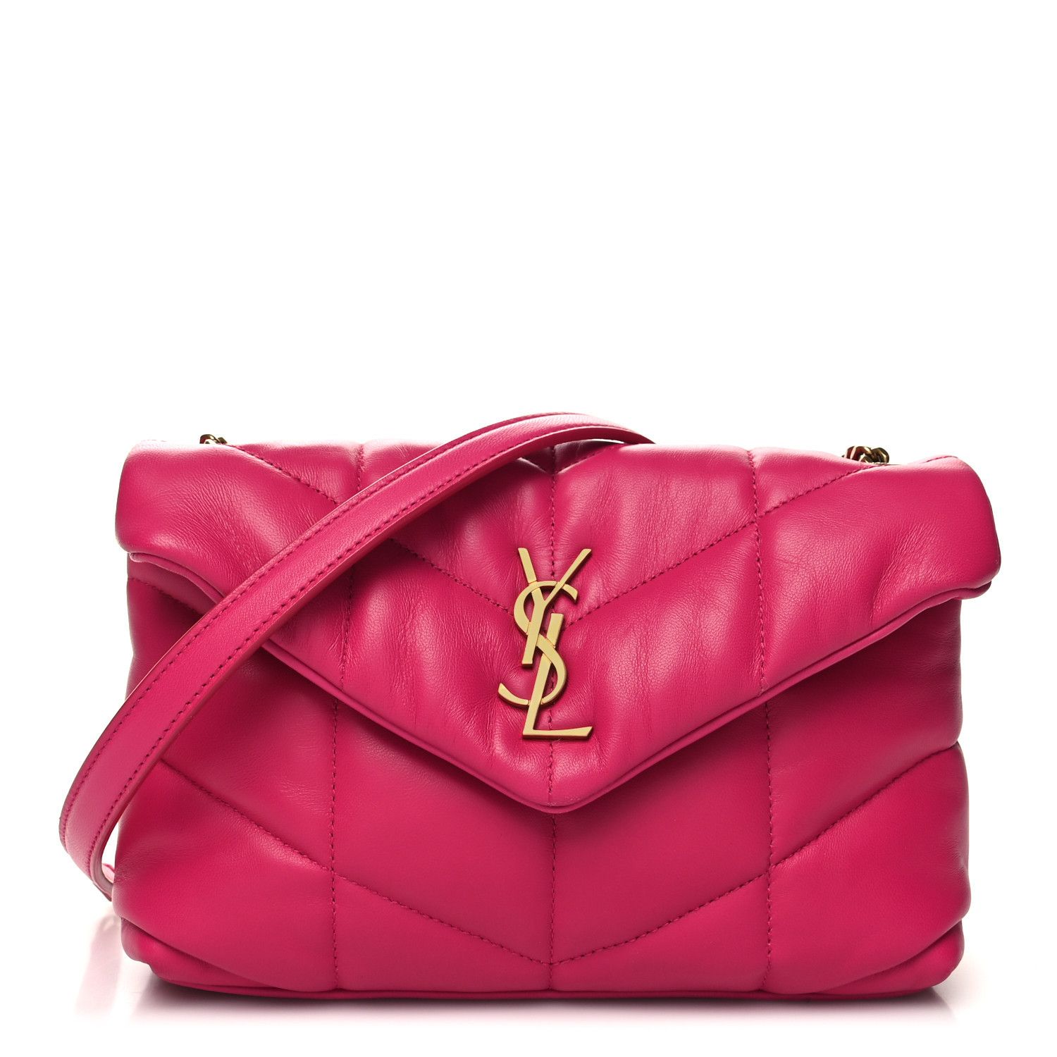 Saint Laurent Paris o1b1hav110225 Size: OS / Puffer Toy Bag in Bubblegum Pink Size ONE SIZE - 1 Thumbnail