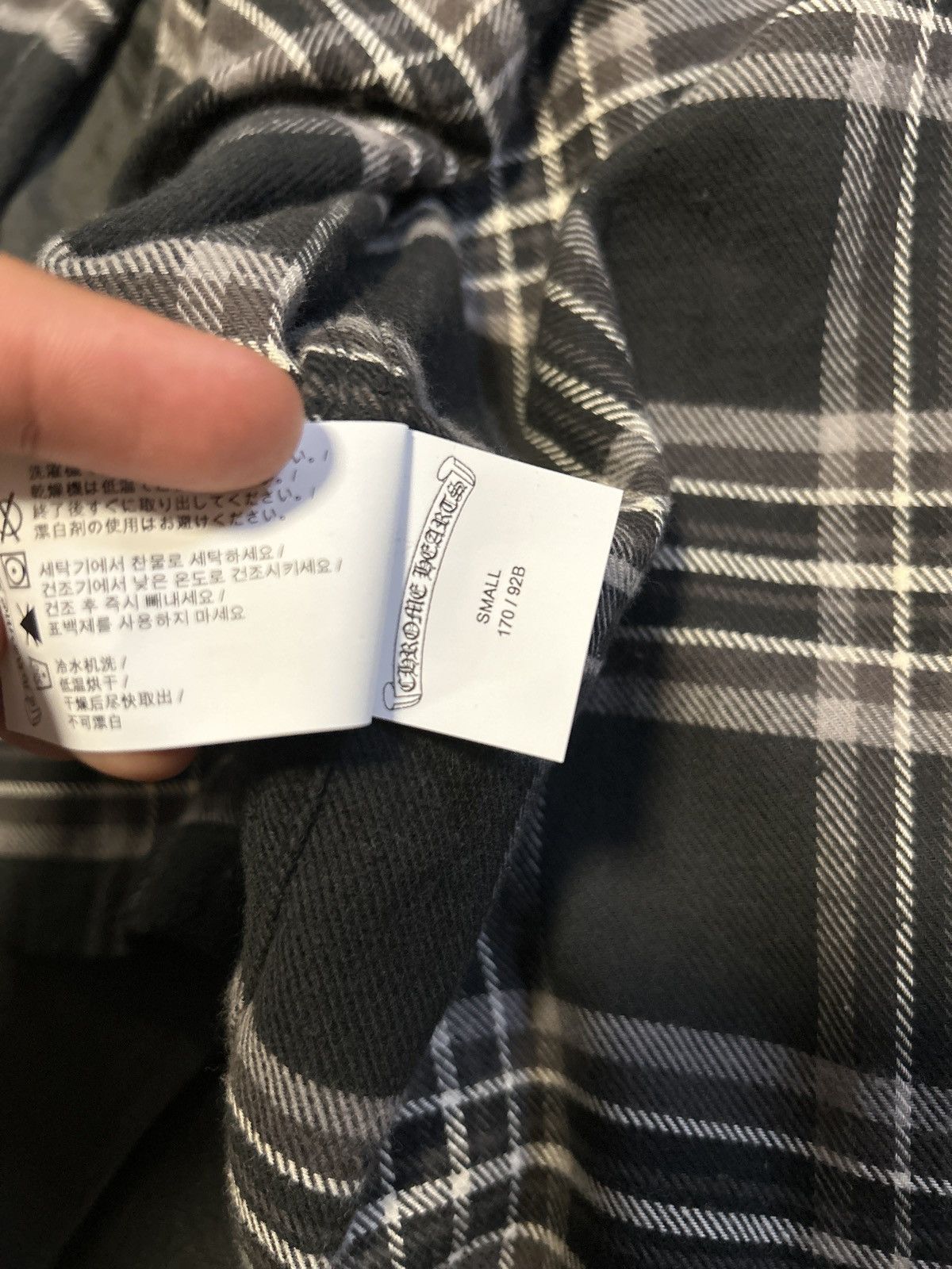 Chrome Hearts Chrome Hearts Black/Grey Plaid Flannel. Size US S / EU 44-46 / 1 - 4 Thumbnail