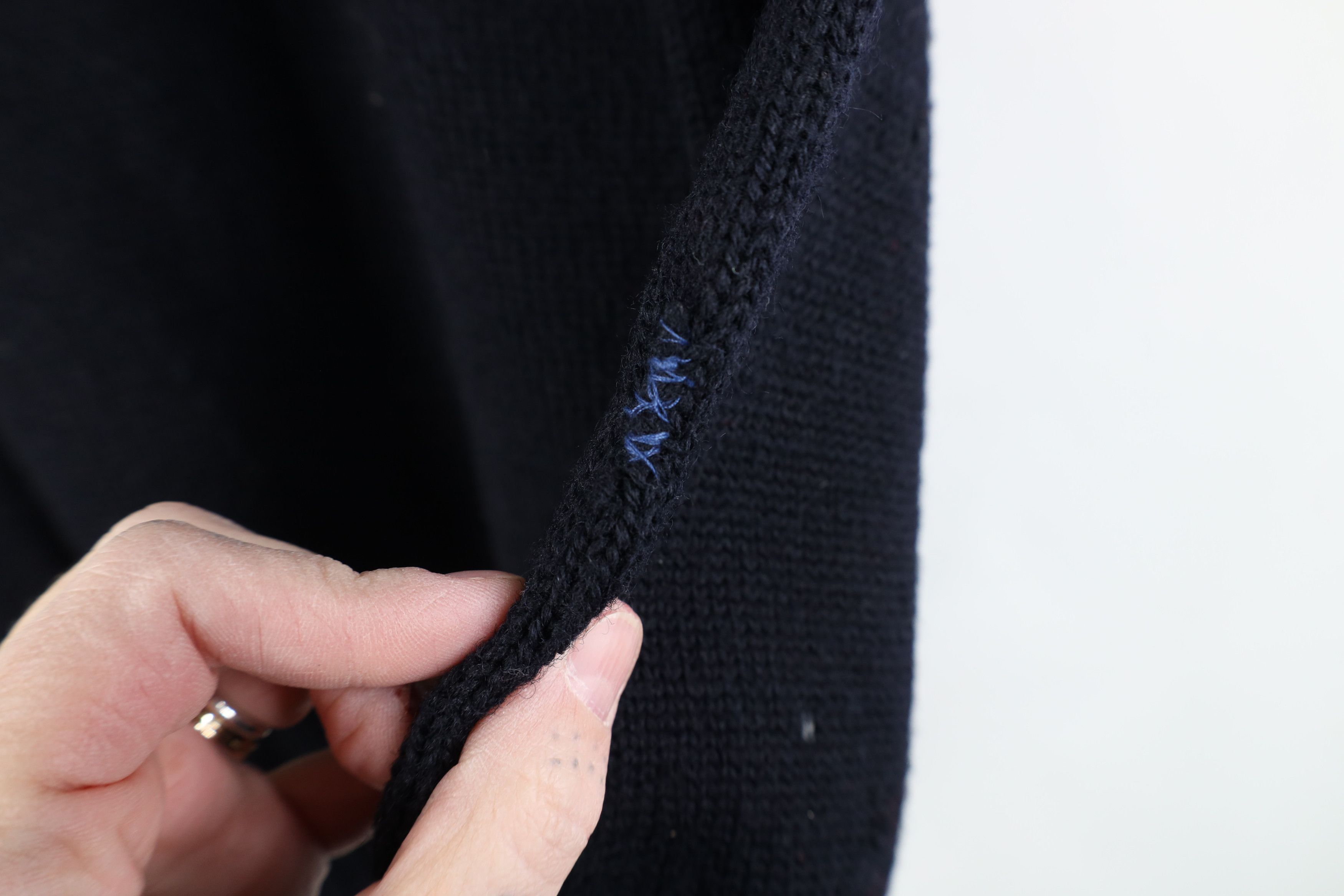 Vintage Vintage 40s US Navy Wool Knit Mock Neck Sweater Blue USA Size US S / EU 44-46 / 1 - 4 Thumbnail