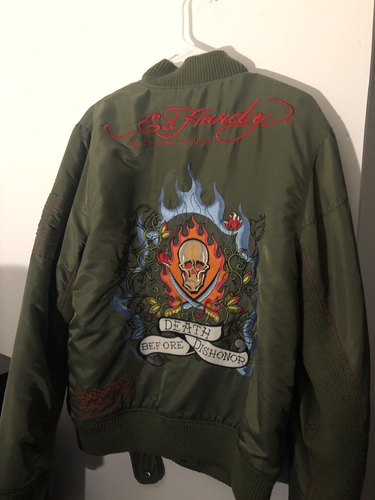 Vintage Rare Vintage Ed Hardy Jacket Death Before Dishonor | Grailed