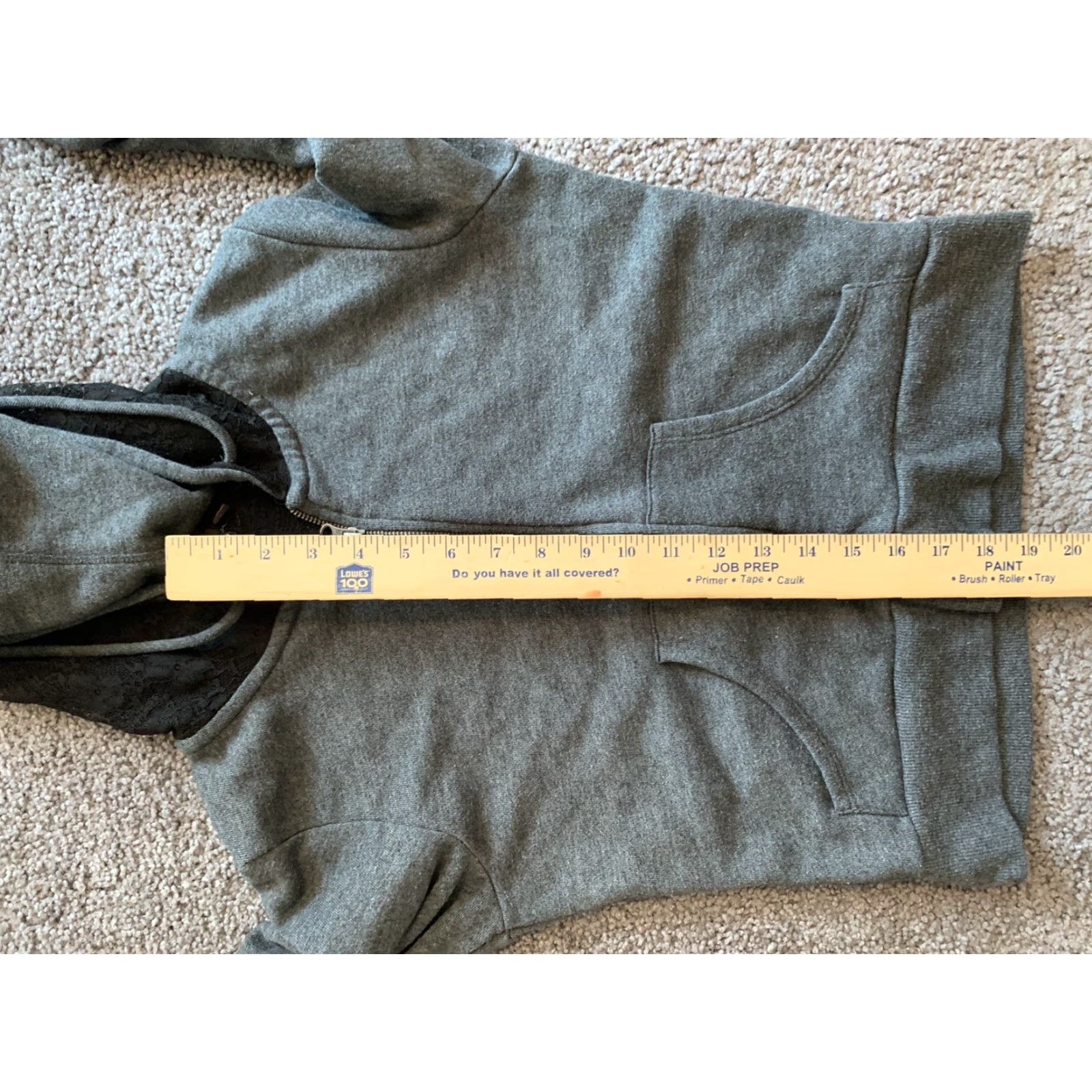 Velour Material Girl Velour Hood Zip Jacket FULL ZIP HOODED M Gray Size M / US 6-8 / IT 42-44 - 6 Thumbnail