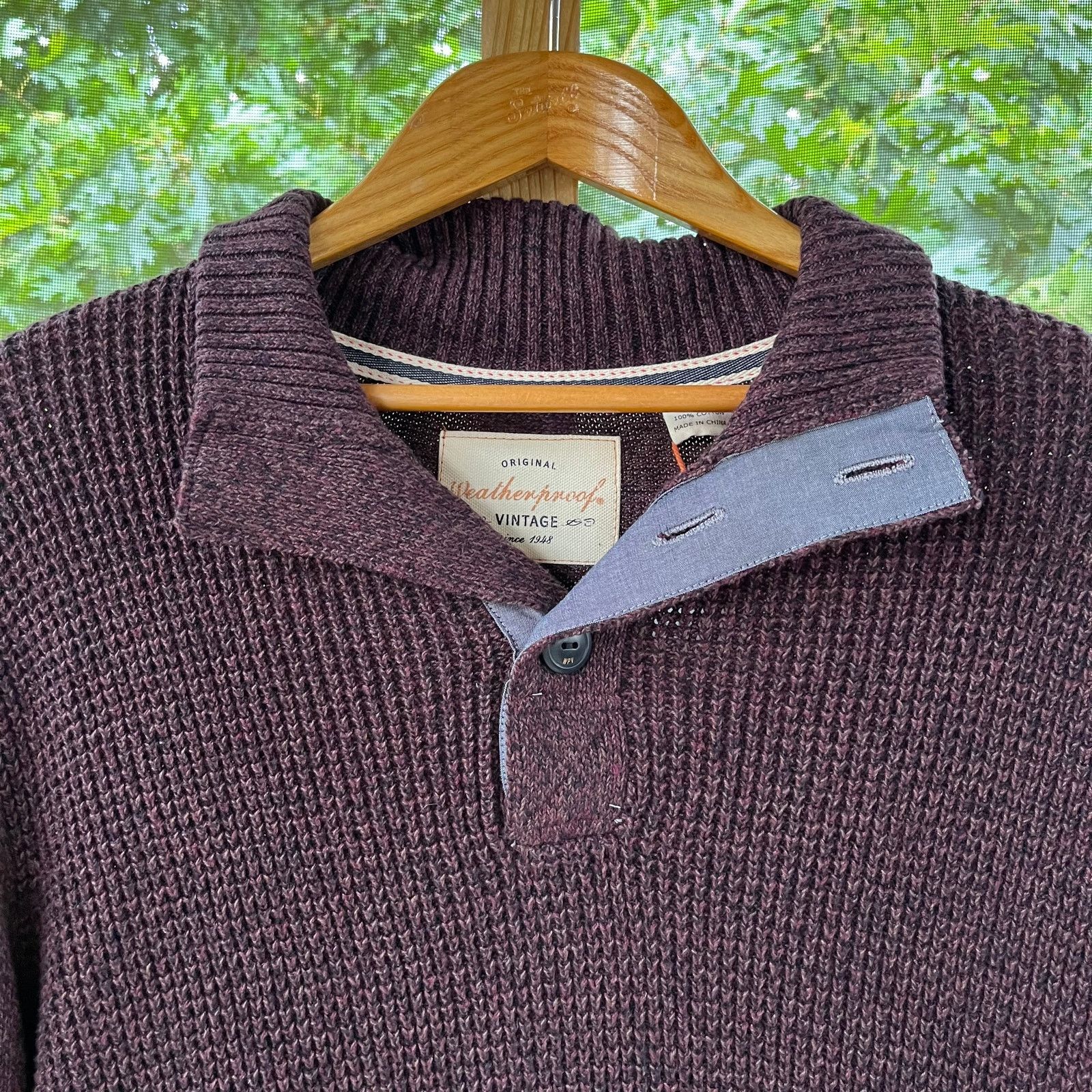 Weatherproof Weatherproof Vintage Brown Henley Pullover Sweater M. NEW Size US M / EU 48-50 / 2 - 3 Thumbnail