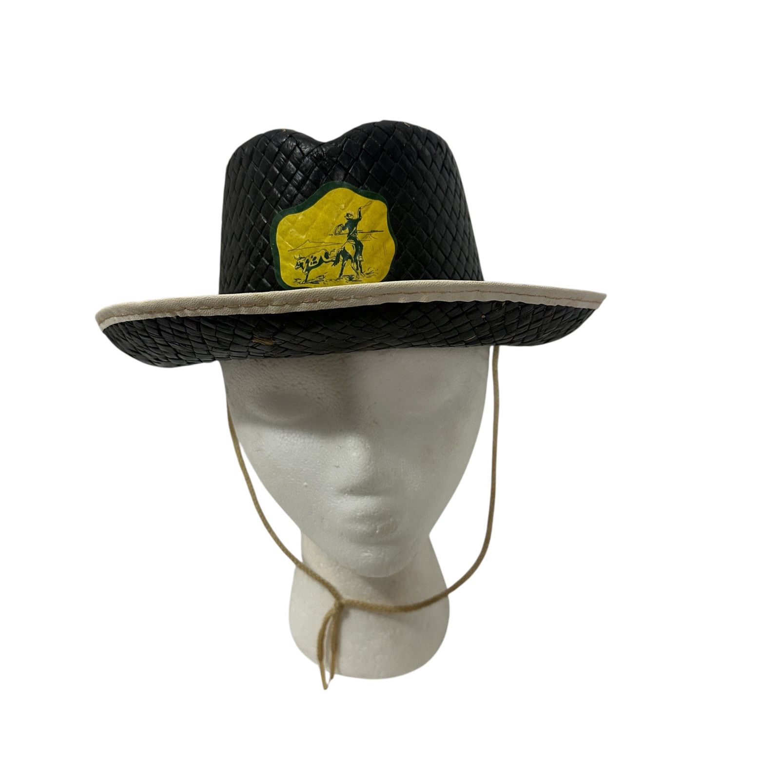 Vintage Vintage Kids Retro Straw Cowboy Hat Size ONE SIZE - 1 Thumbnail
