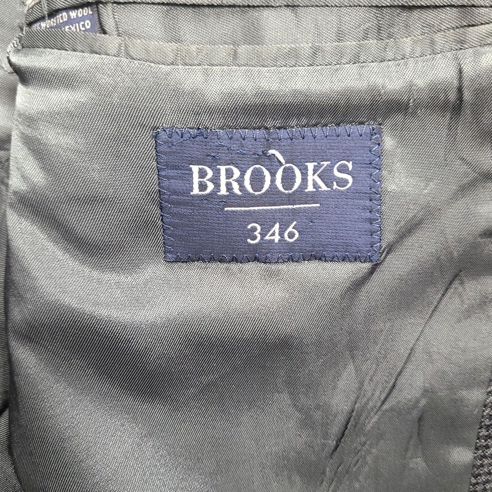 Brooks Brothers Brooks Brothers Blazer Mens 40 Wool Houndstooth Sport Coat Jacket Classic Gray 2-Button Notch Lapel Vintage? No Size 40R - 5 Thumbnail