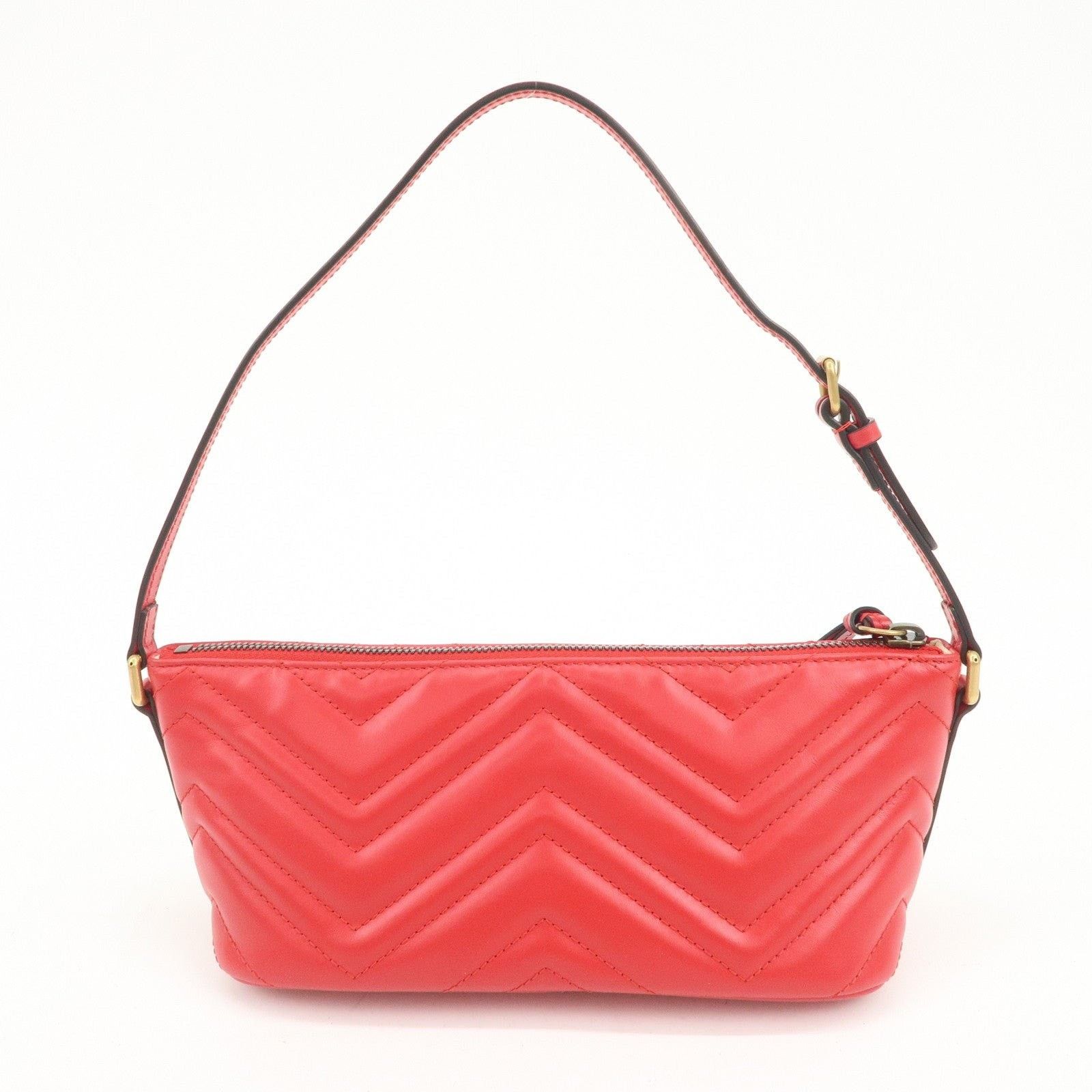 Gucci Gucci GG Marmont Matelasse Leather Shoulder Bag Red Size ONE SIZE - 2 Thumbnail