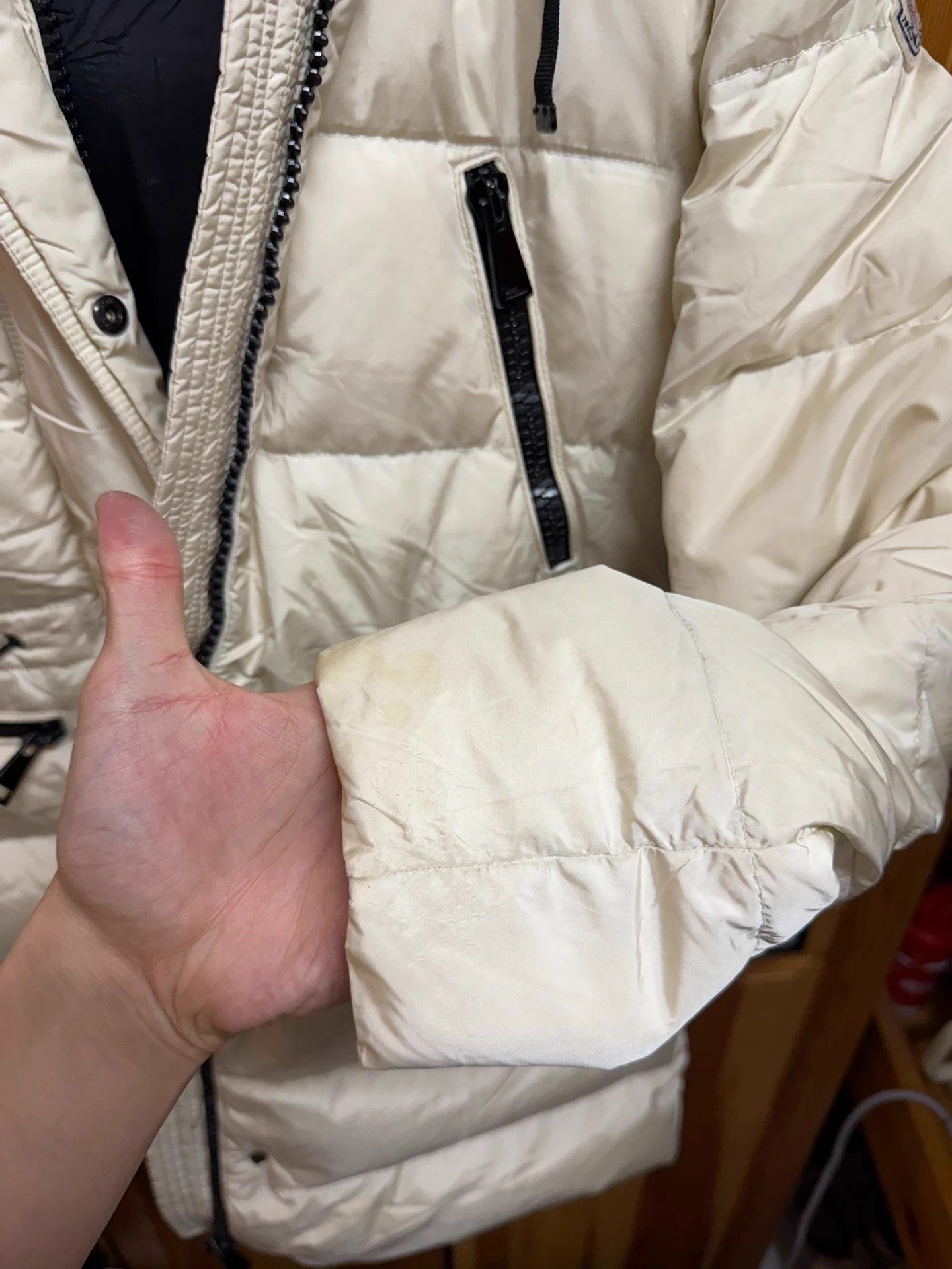 Moncler Moncler Aphrotiti women's cream mid-length down coat 2 Size M / US 6-8 / IT 42-44 - 6 Thumbnail