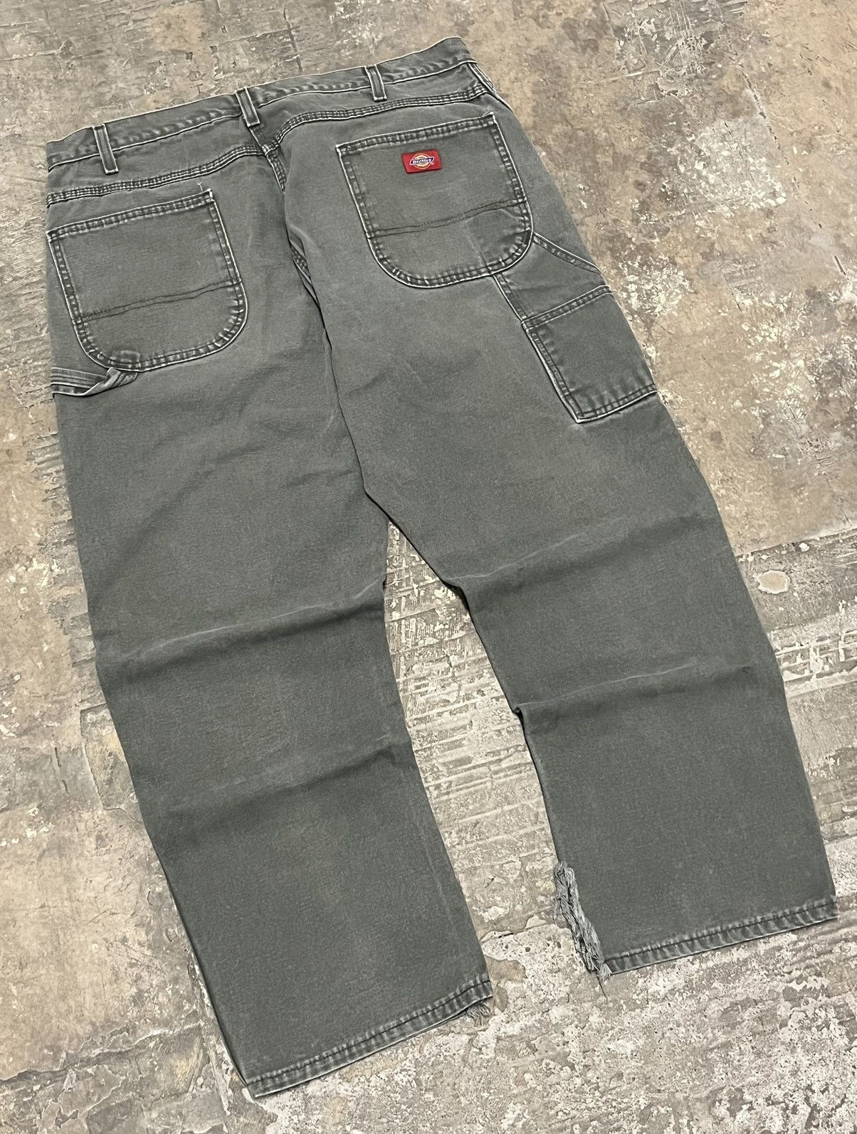 Carhartt × Dickies × Vintage Faded green dickies workwear pants baggy fit y2k hype Size US 36 / EU 52 - 2 Thumbnail