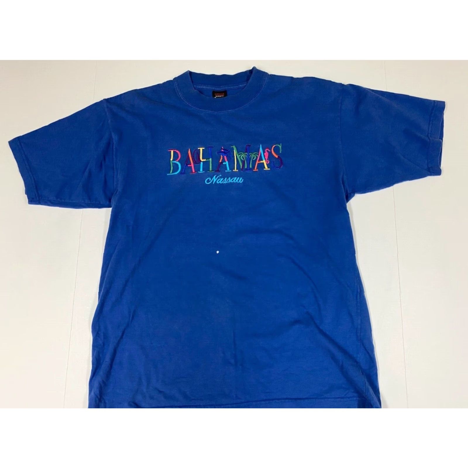 Vintage Dorissa Dorsett Bahamas Mens Shirt M Blue Short Sleeve Crew Neck Cotton Logo T-Shirt Regular Vintage No Size US M / EU 48-50 / 2 - 2 Thumbnail