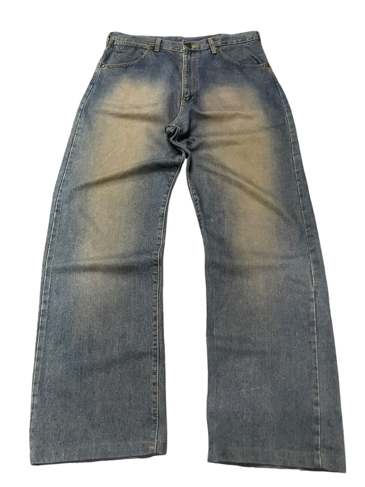 Hysteric Glamour × Japanese Brand × Wrangler Vintage Wrangler Blue Bell Mud Wash Selvedge Loose Jeans Size US 34 / EU 50 - 12 Thumbnail