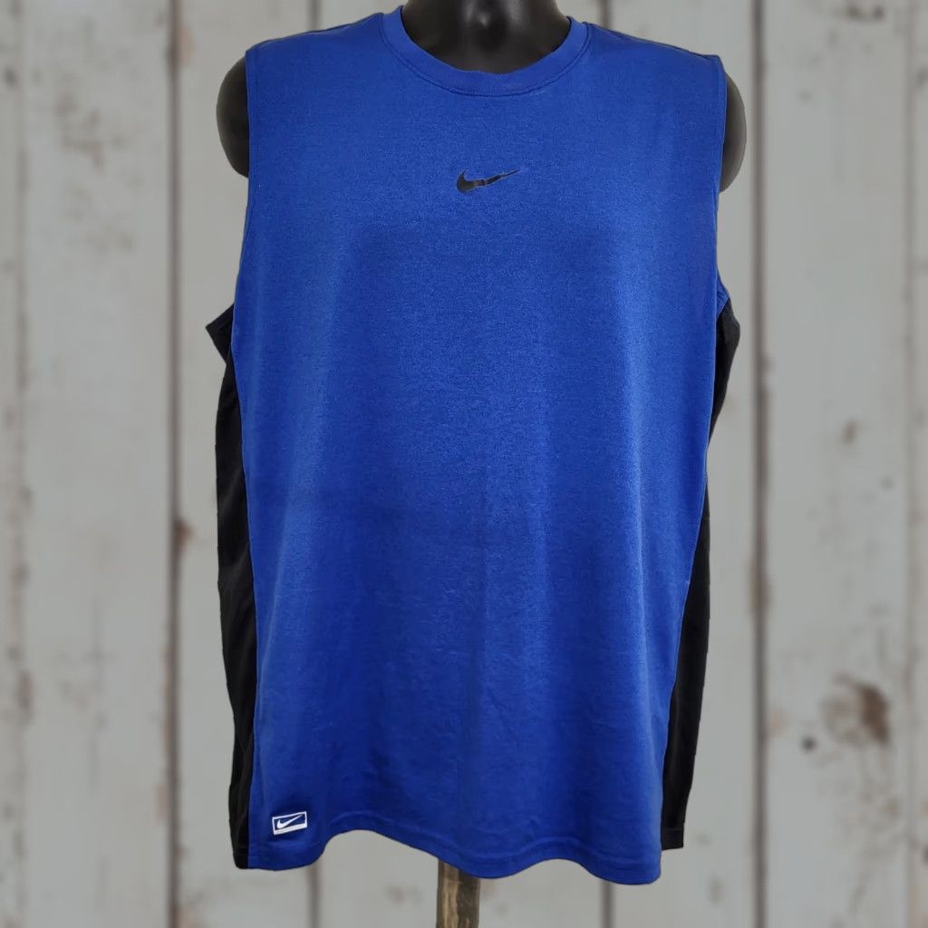 Nike Nike Shirt Mens Large Blue Sleeveless Dri-Fit Casual Outdoors Gym Workout Outdoor Cross Training Size US L / EU 52-54 / 3 - 1 Thumbnail