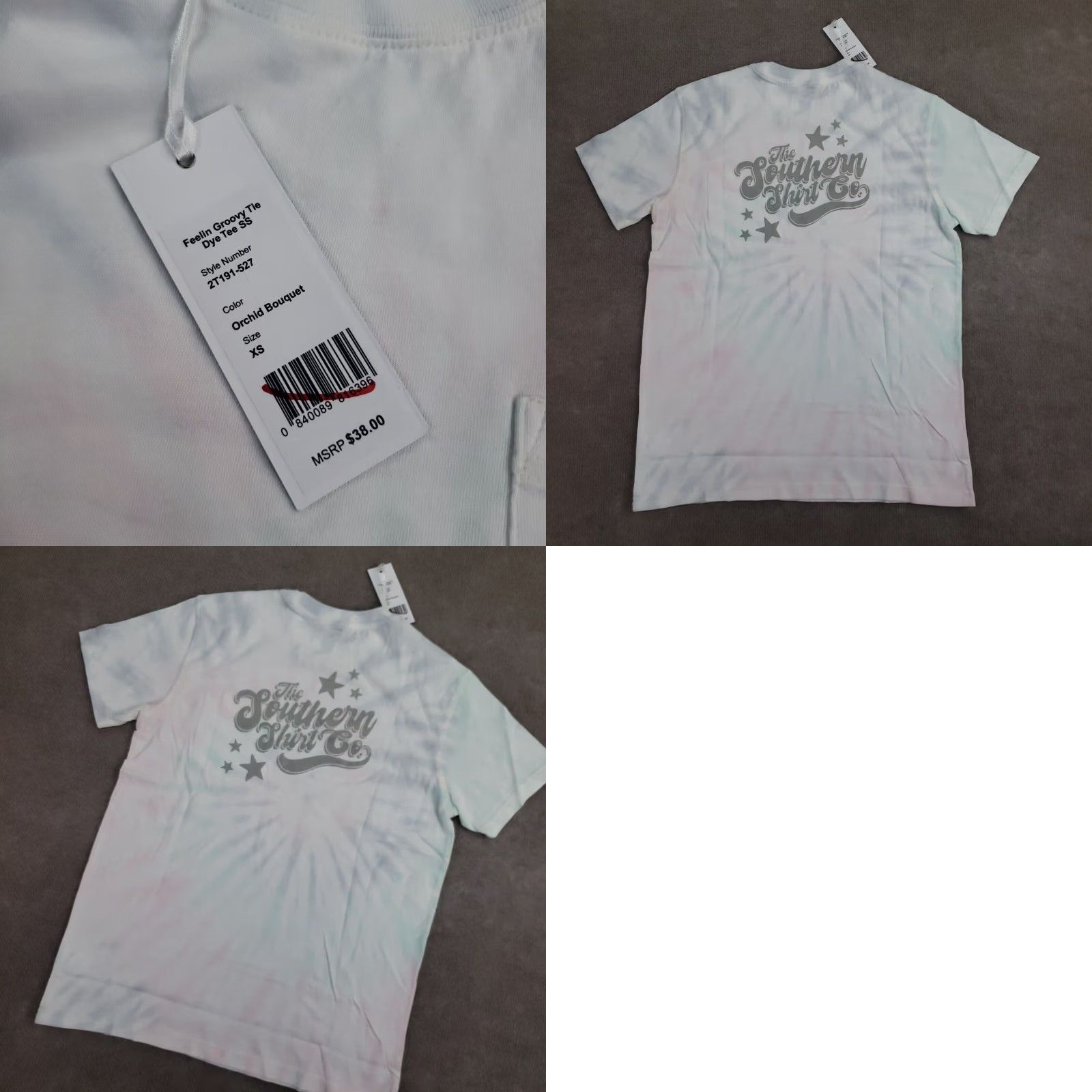 CO Southern Shirt Co Tie Dye T-Shirt Mens XS Multicolor Short Sleeve Crew Neck Cotton Size US XS / EU 42 / 0 - 8 Thumbnail