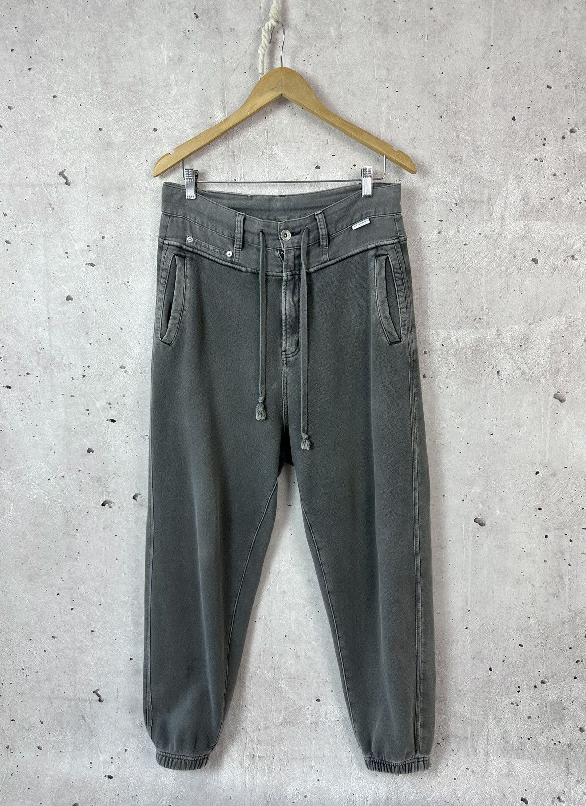 5cm Five cm Washed Grey Denim Belt Relaxed Men’s Sweatpants Size US 32 / EU 48 - 1 Thumbnail
