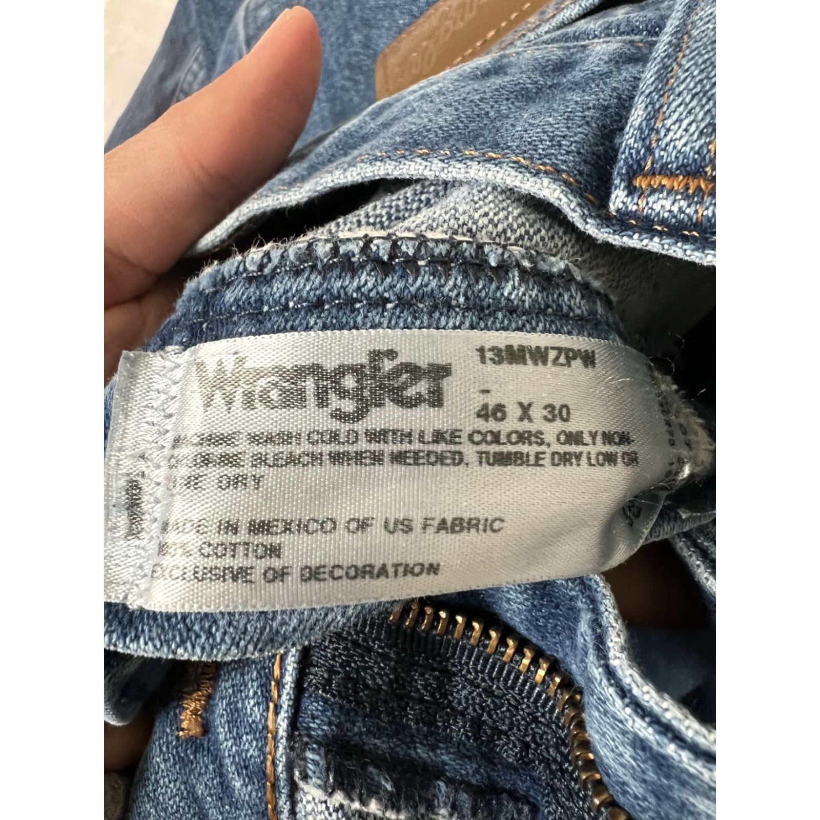 Wrangler VINTAGE Wrangler MWZ Regular Fit Cowboy Blue Denim Jeans 44x30 Size US 44 / EU 60 - 5 Thumbnail