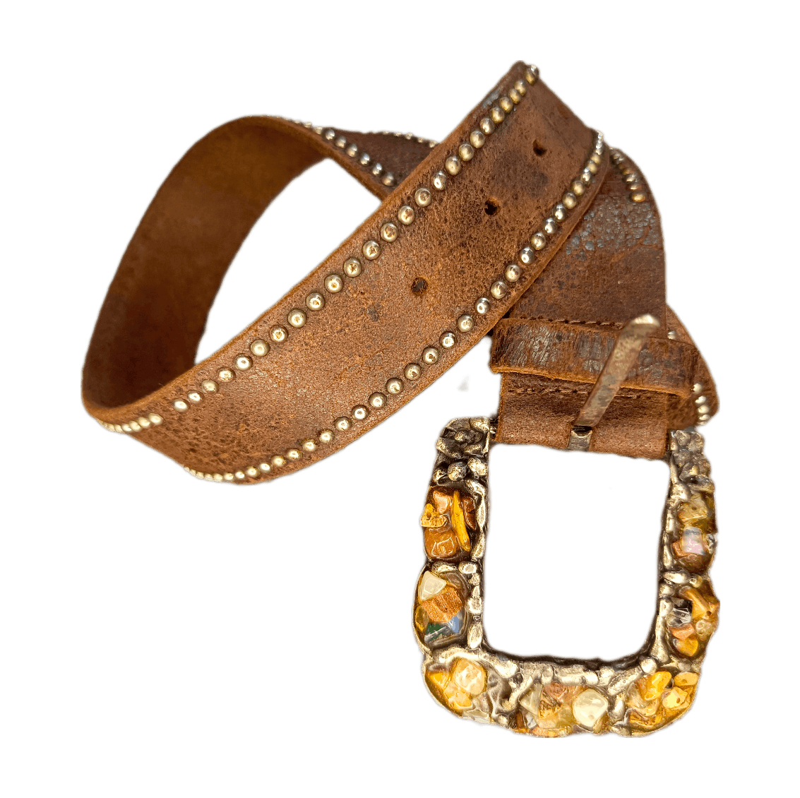 Japanese Brand 🔥🔥 Vintage Studded Japanese Rare Gem Stone Belts Size ONE SIZE - 9 Thumbnail