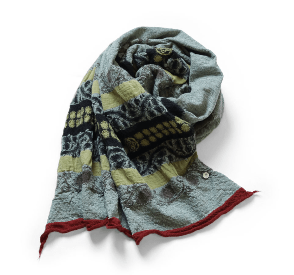 Kapital Shrunken Wool Coptic Skull Scarf Size ONE SIZE - 5 Thumbnail