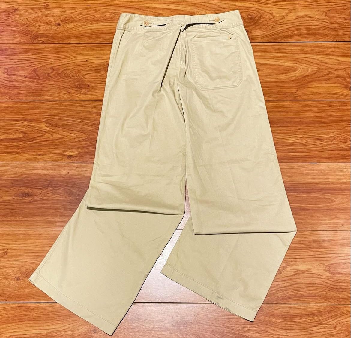 45rpm 2000s 45 RPM Wide Leg Cinch Button Fly Trousers Pants Size US 30 / EU 46 - 2 Thumbnail