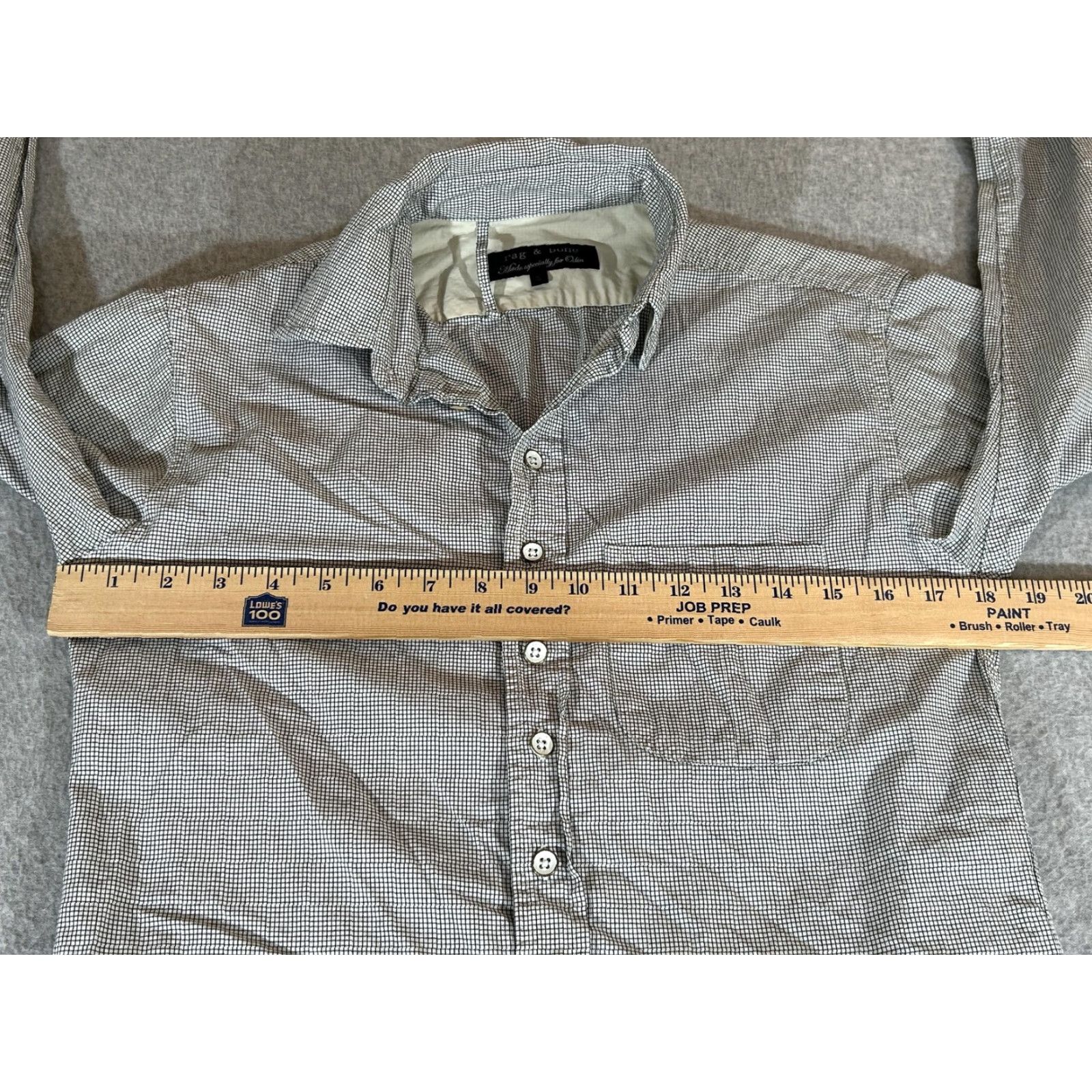 Rag & Bone Rag Bone Shirt Mens Small Black White Check Button Long Sleeve Cotton USA Casual Size US S / EU 44-46 / 1 - 3 Thumbnail