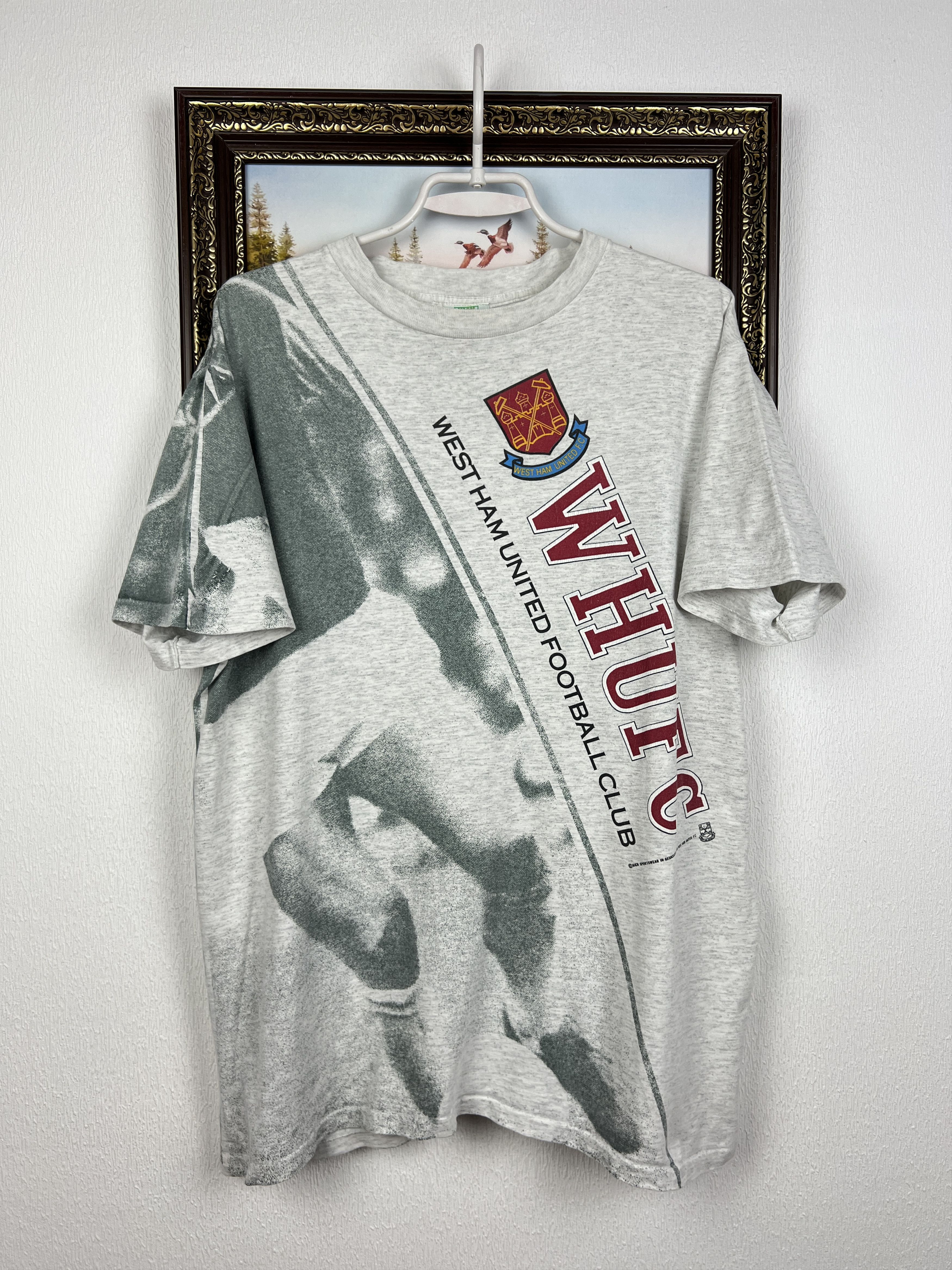 Vintage West Ham United Football Shirt Over Print Soccer Jersey Size US L / EU 52-54 / 3 - 1 Thumbnail