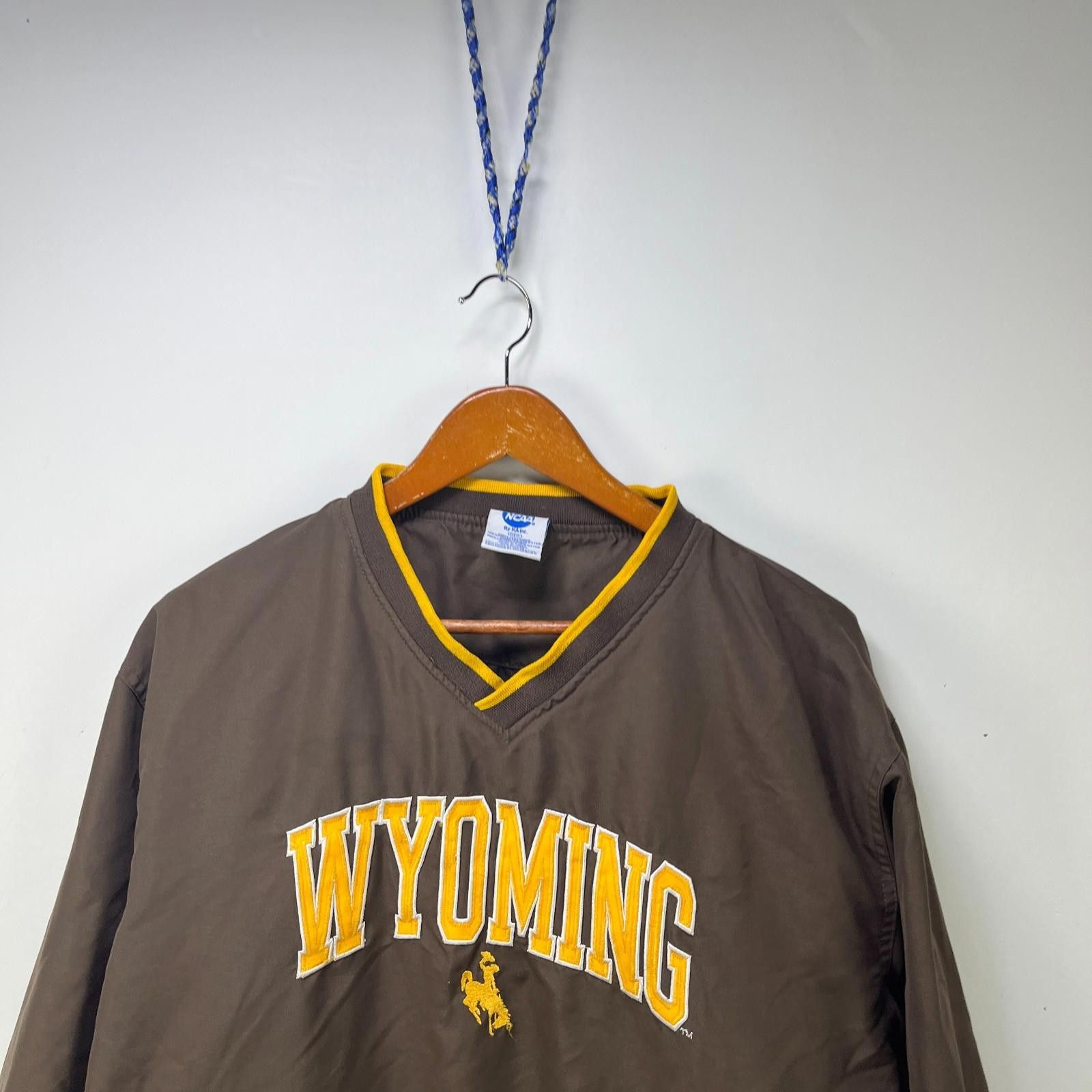 Other Vintage Wyoming Cowboys Pullover Windbreaker Jacket Medium Size ONE SIZE - 2 Thumbnail