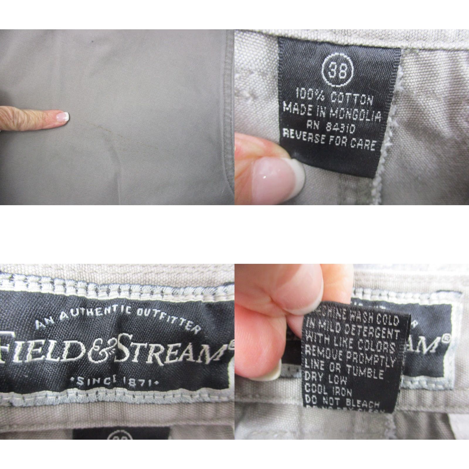 Vintage VINTAGE Field & Stream Convertible Cargo Pants 38 Beige Outdoor Cargo Pants Mens Regular 38 Beige Cargo Pocket Canvas Logo 31 In Inseam Size US 38 / EU 54 - 8 Thumbnail