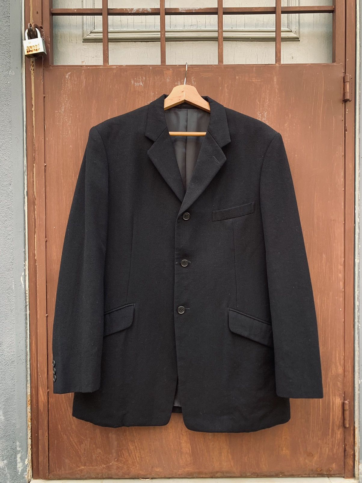 image of Yohji Yamamoto X Aar Durban Blazer Made In Japan in Black, Men's (Size Large)