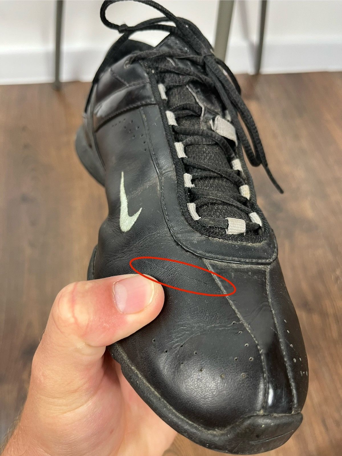 Nike Vintage Nike Air Black Leather Sneakers Women’s US 8.5 Size US 8.5 / IT 38.5 - 5 Thumbnail