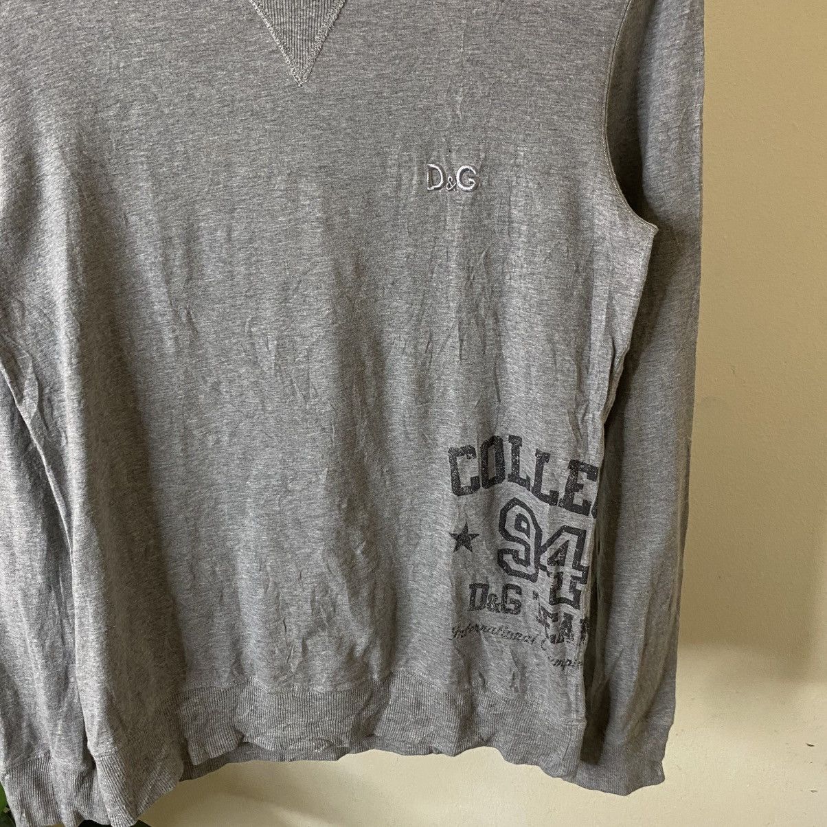 Dolce & Gabbana D&G Underwear Grey Blank LS T Shirt Size US S / EU 44-46 / 1 - 2 Thumbnail