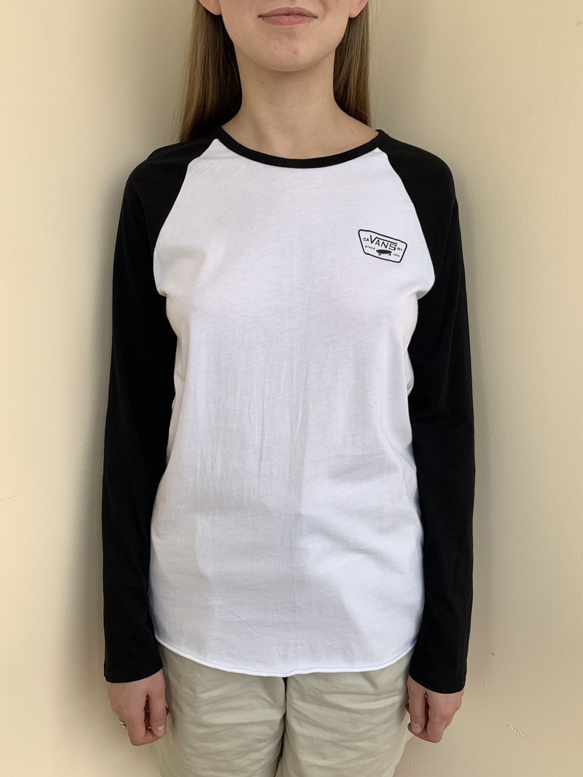 Vans Vans Full Patch Backprint Logo Long Sleeve Raglan T-Shirt Size L / US 10 / IT 46 - 3 Thumbnail