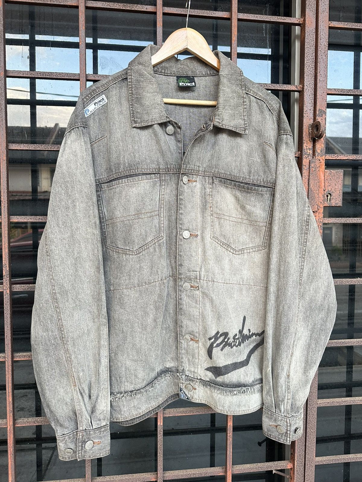 Vintage 👹Vintage Pract Faded Oversized Trucker Jacket Size US XL / EU 56 / 4 - 3 Thumbnail