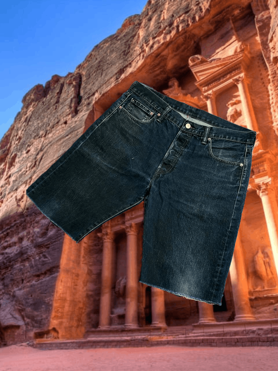 Levi's Vintage blue denim shorts Levi's 501 streetwear Y2K Size US 34 / EU 50 - 1 Thumbnail