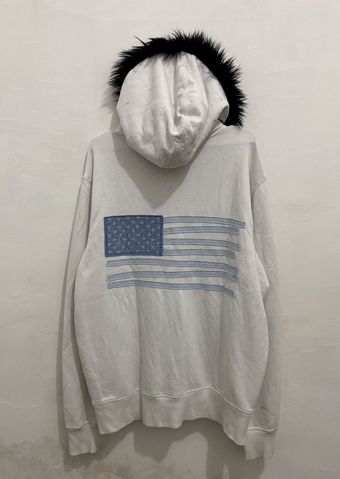Gap 💥Big Flag💥GAP Fur Zipper Hoodie Size US L / EU 52-54 / 3 - 17 Thumbnail
