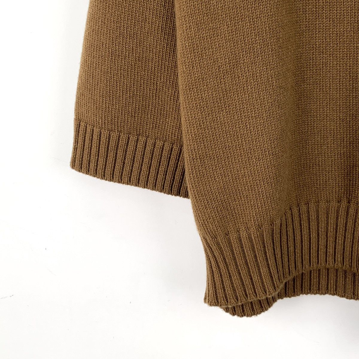 Hermes Hermes Brown Cashmere Lapel Five-sleeve Knit Sweater K26WX Size US M / EU 48-50 / 2 - 4 Thumbnail